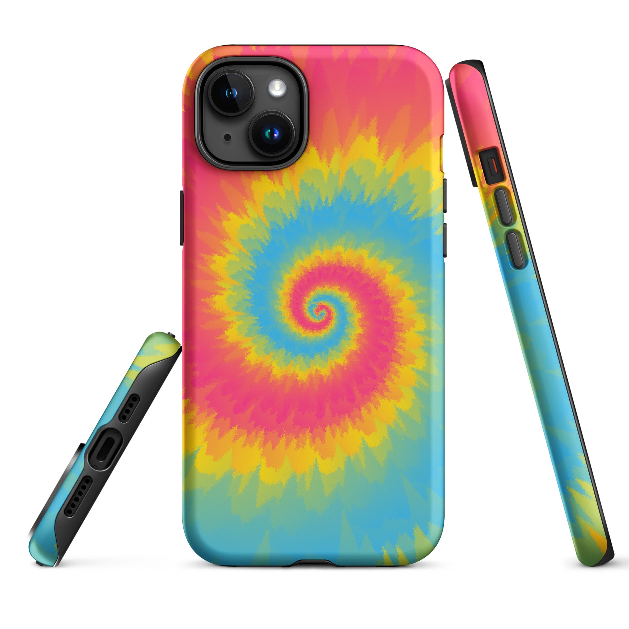 Tough Case for iPhone®-Tie Dye Spiral - Pansexual
