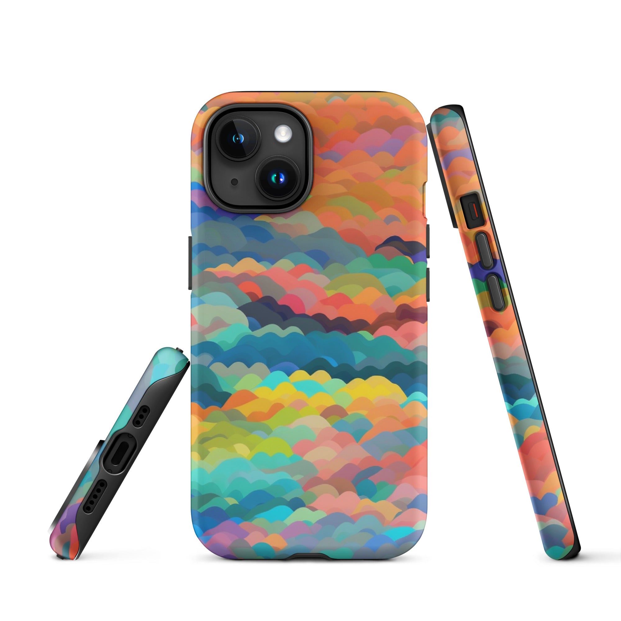 Tough Case for iPhone®- Rainbow Cloud Pattern I