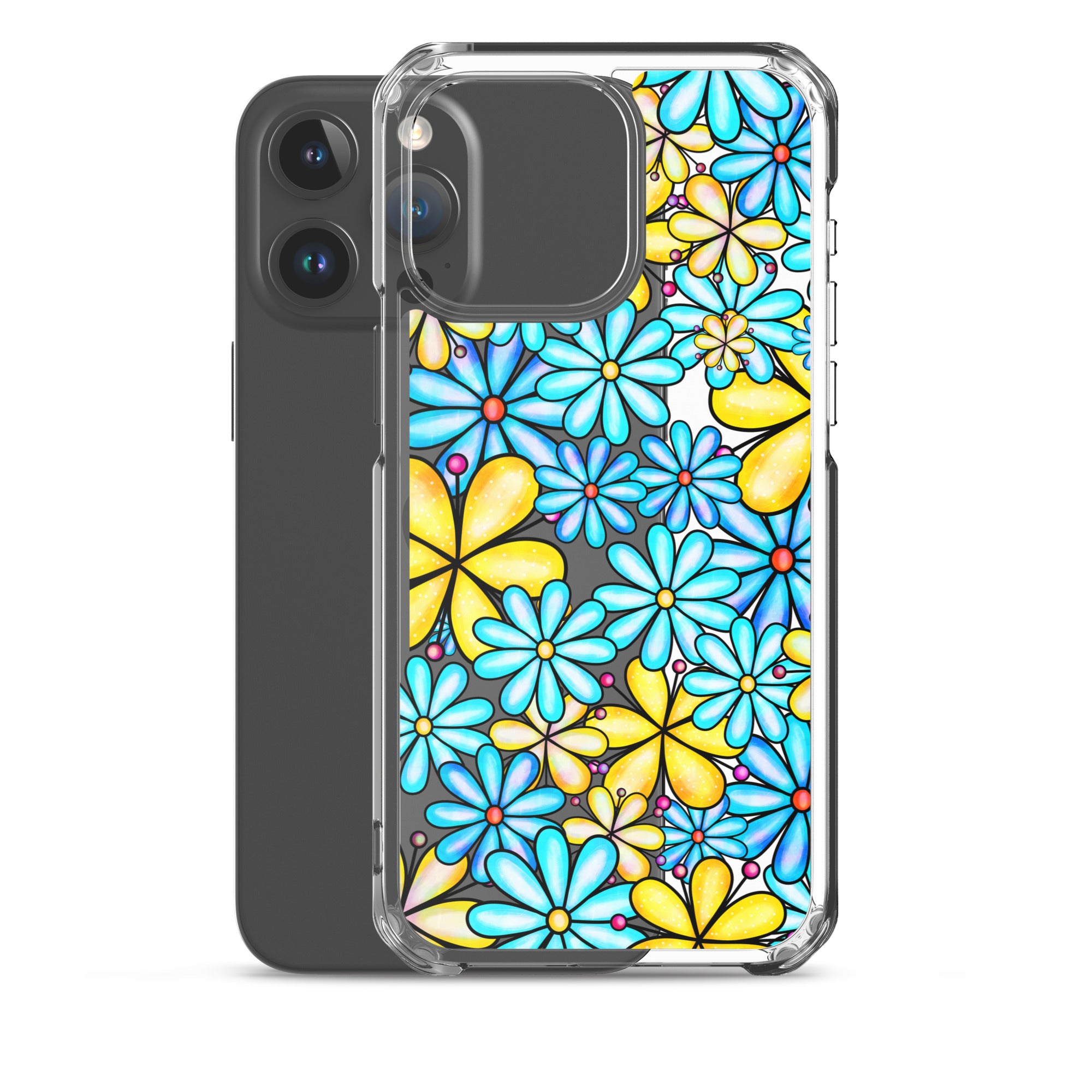Clear Case for iPhone®- Floral Doodle Design I