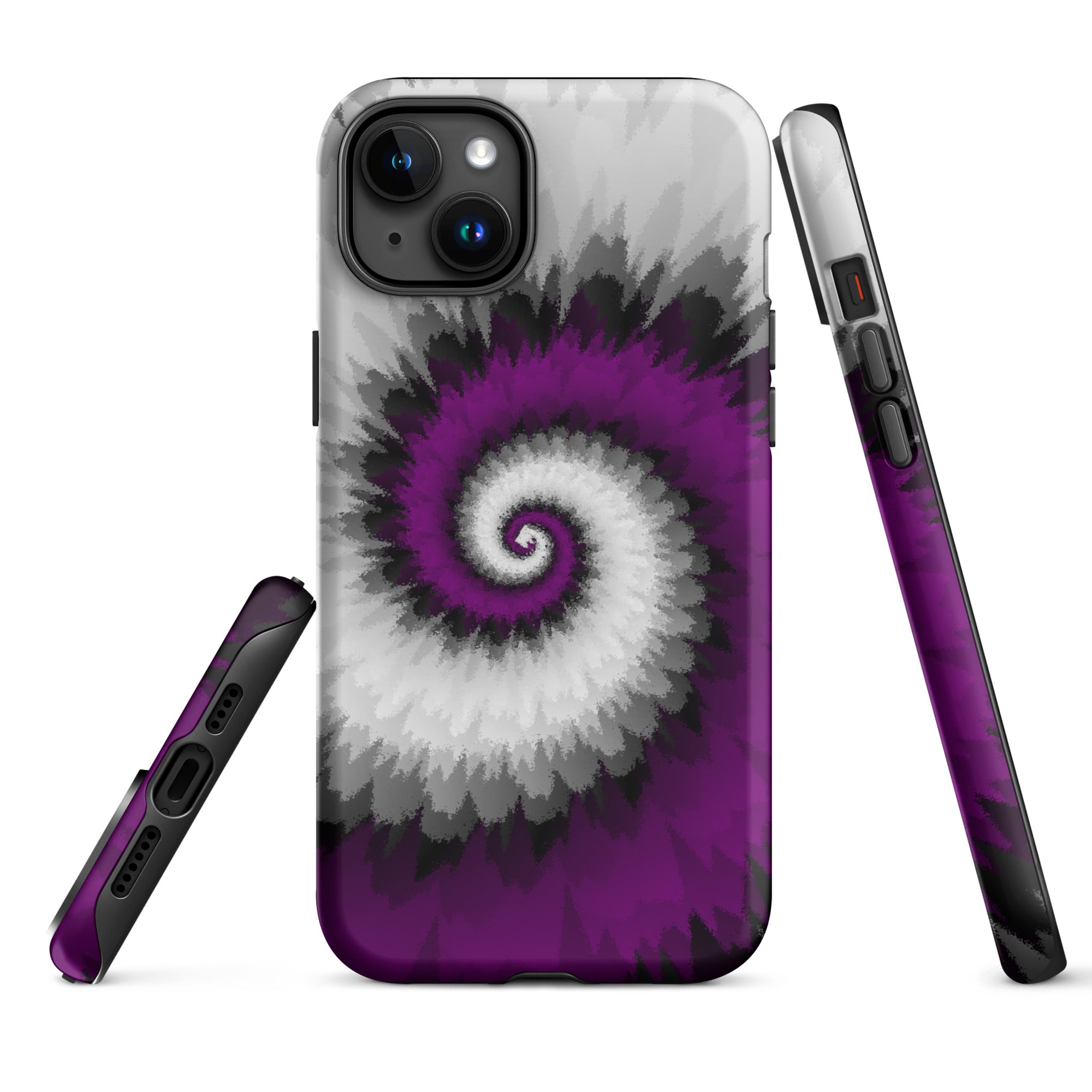Tough Case for iPhone®-Tie Dye Spiral - Asexual