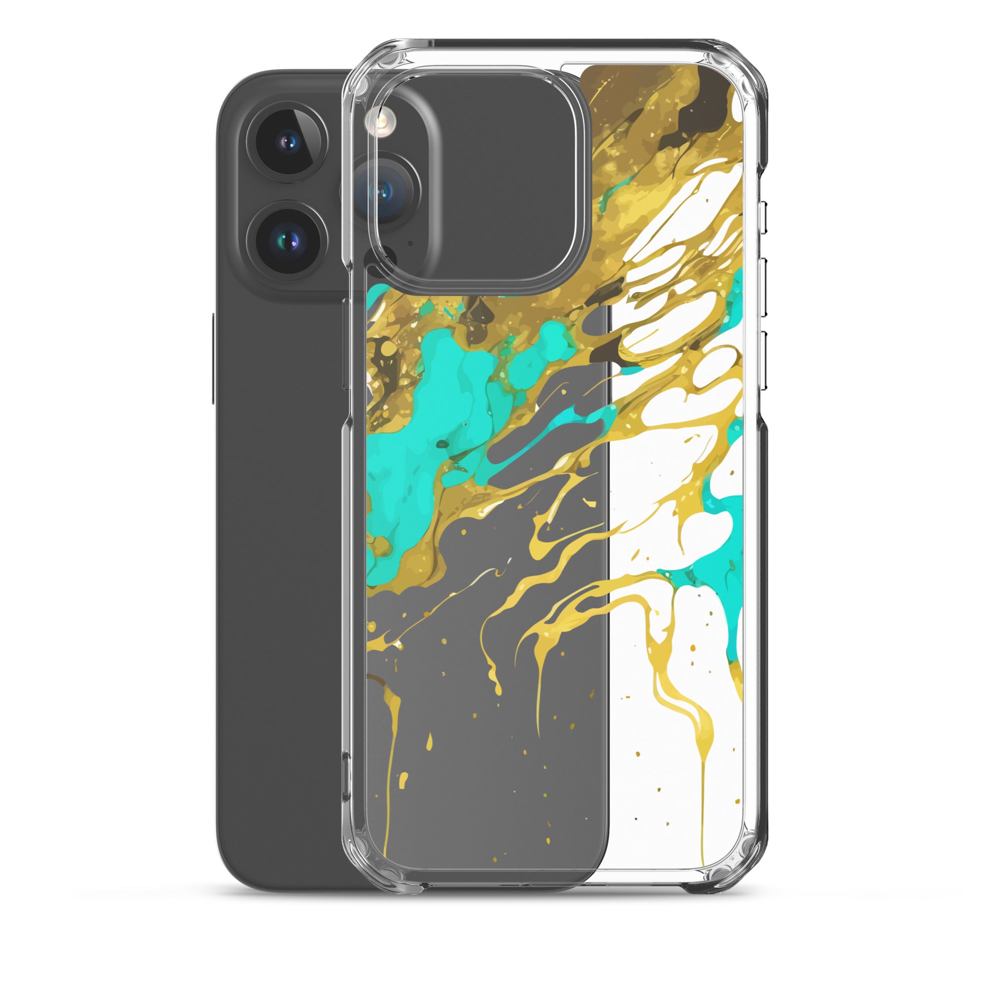 Clear Case for iPhone®- Alchohol Ink Design I