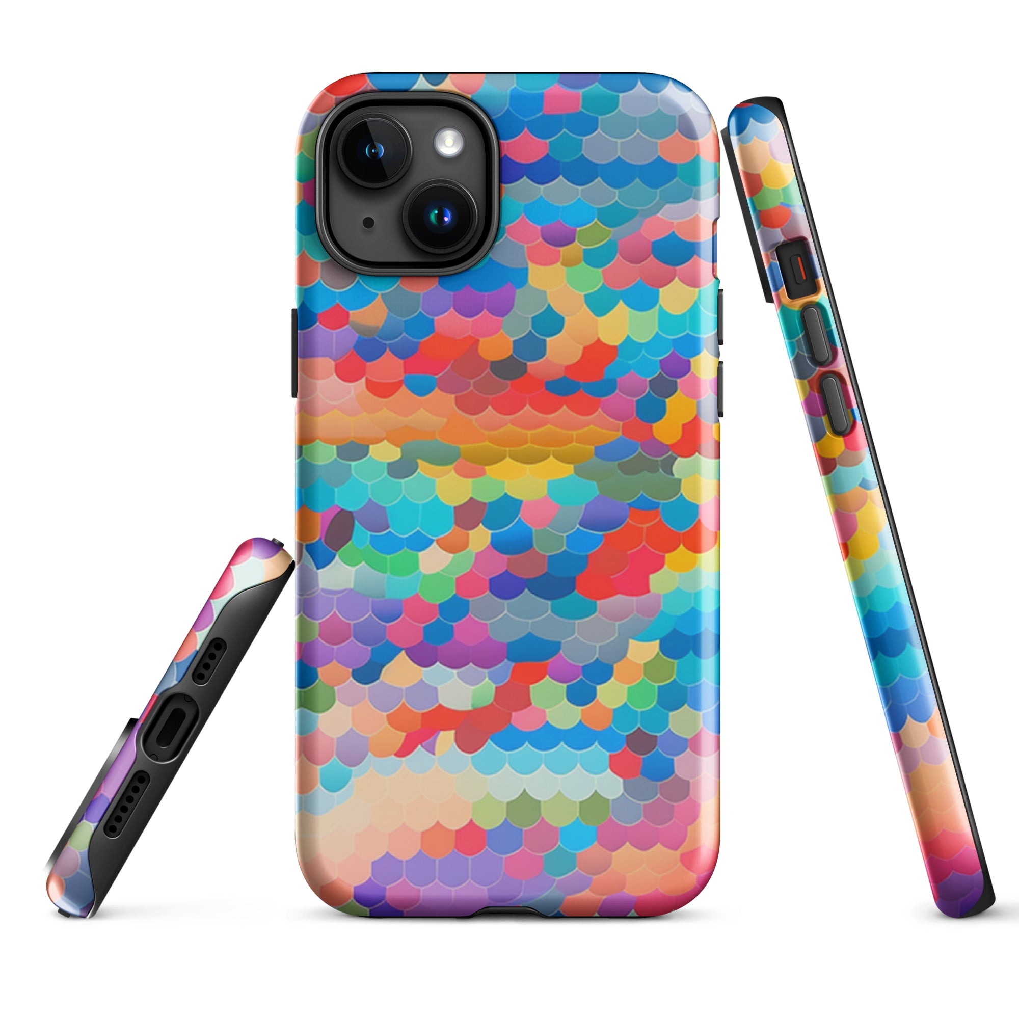 Tough Case for iPhone®- Rainbow Cloud Pattern III