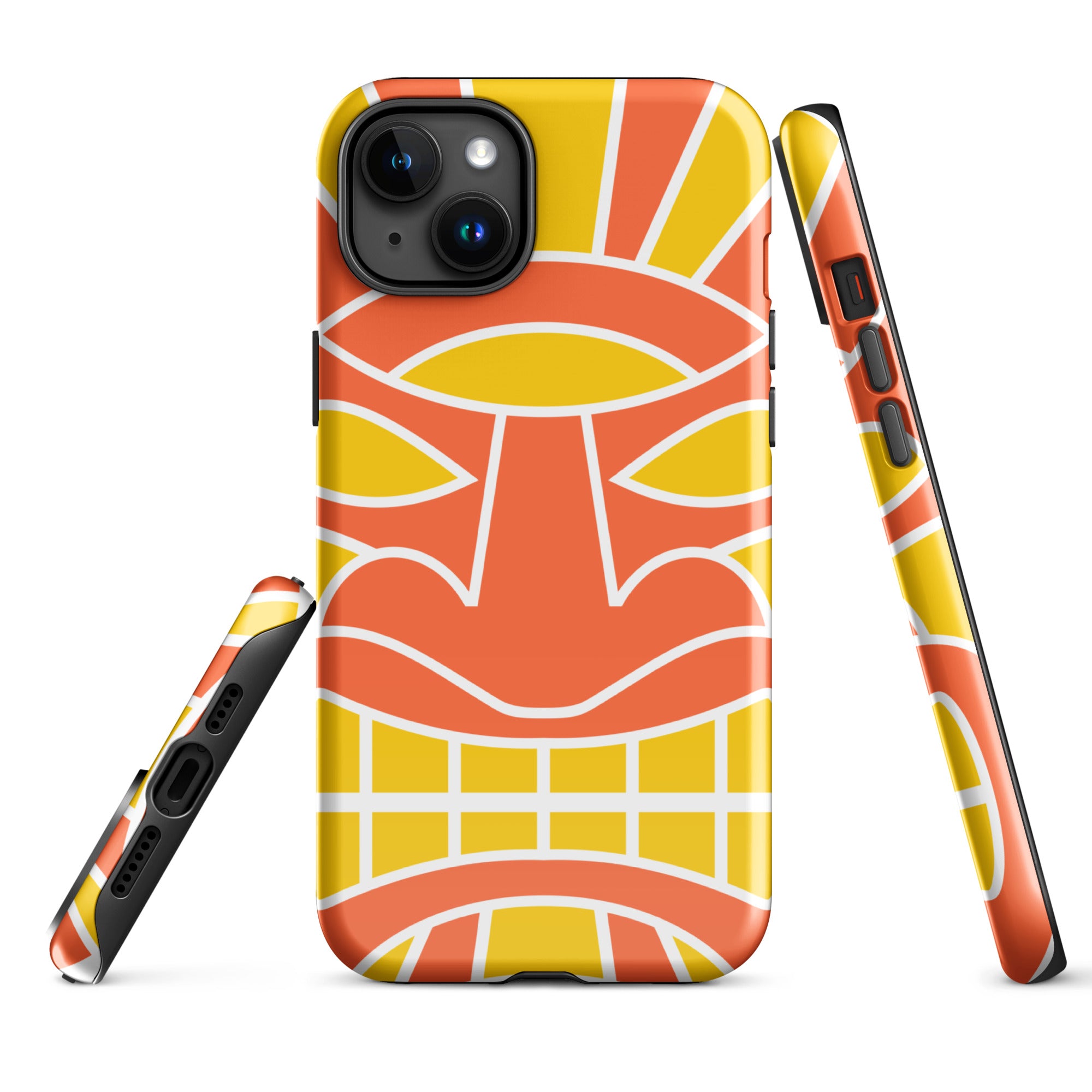 Tough Case for iPhone®- Totem Mask Orange