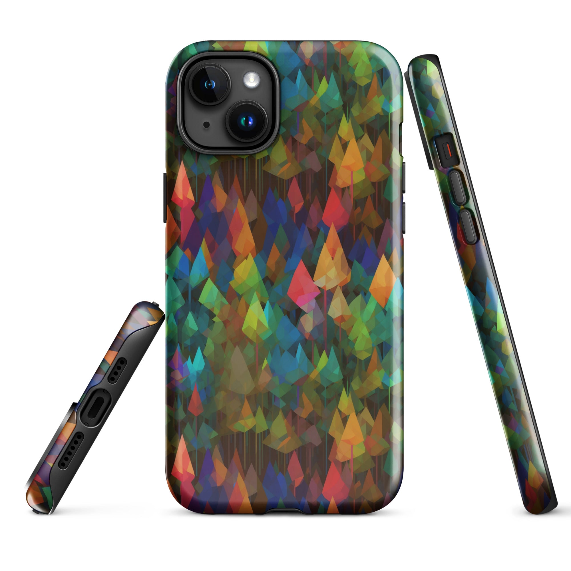 Tough Case for iPhone®- Rainbow Forest Pattern II