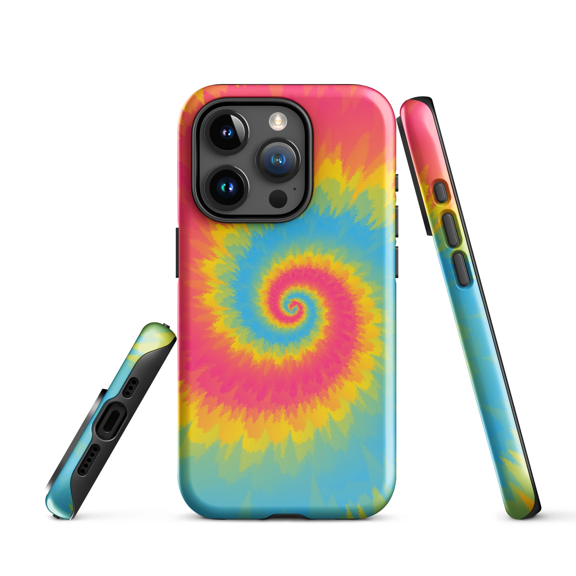 Tough Case for iPhone®-Tie Dye Spiral - Pansexual