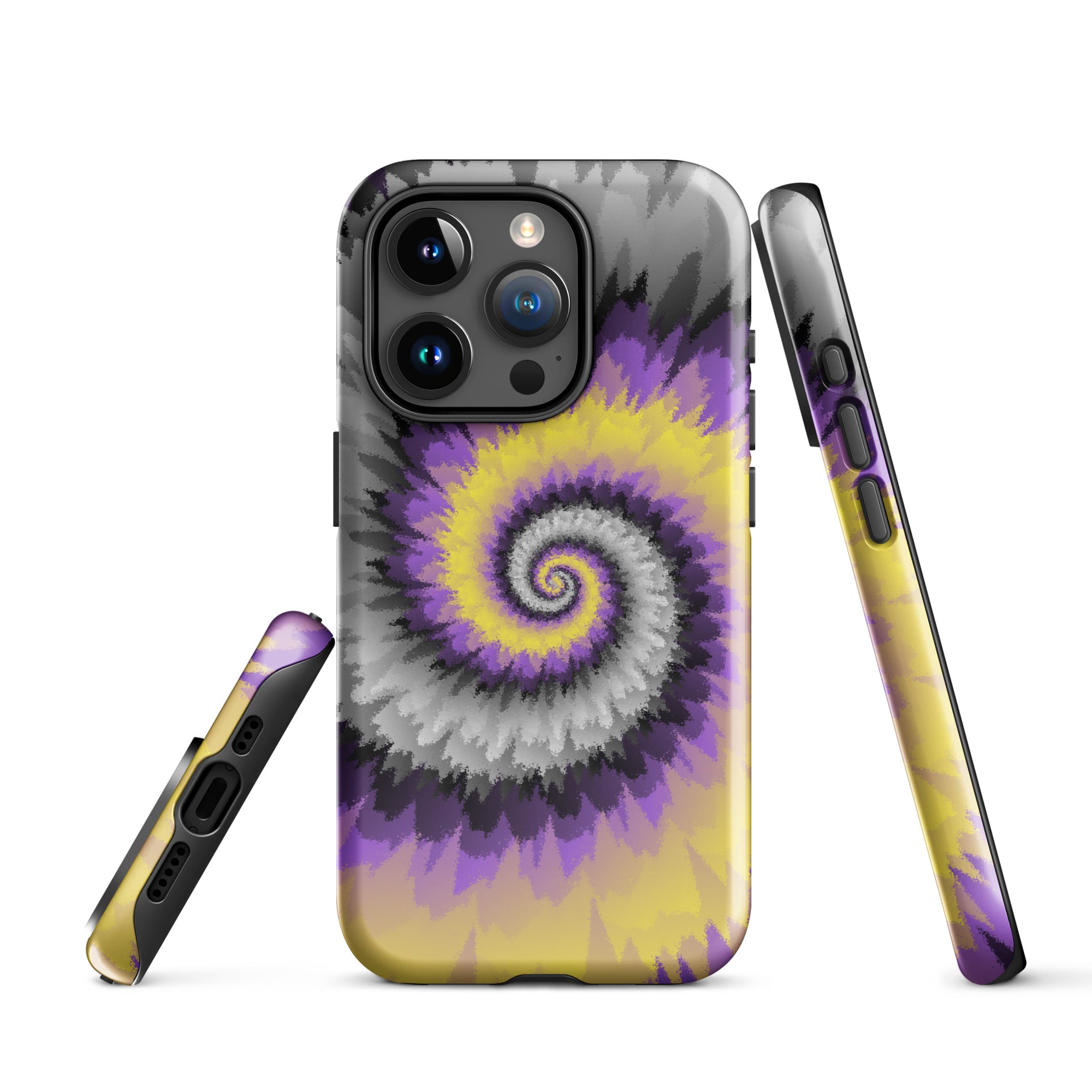 Tough Case for iPhone®-Tie Dye Spiral - Nonbinary
