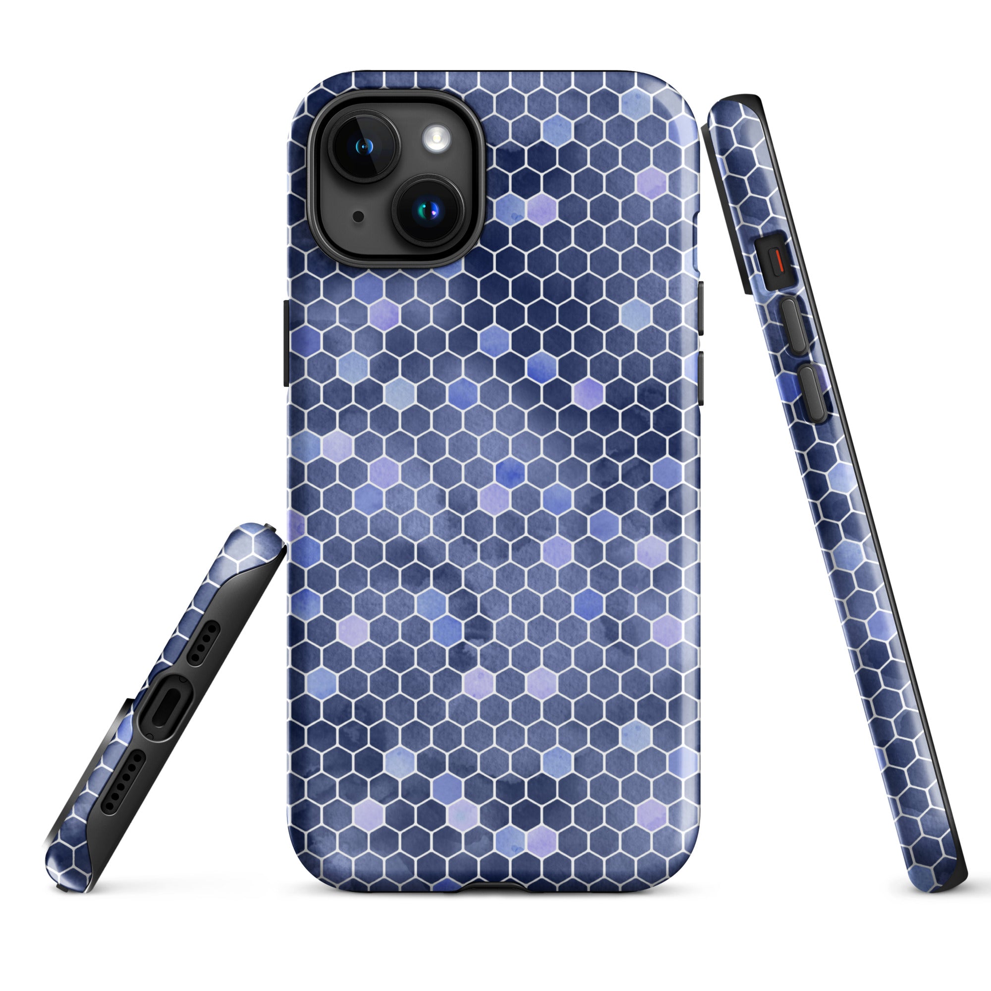Tough Case for iPhone®- Honeycomb Blue
