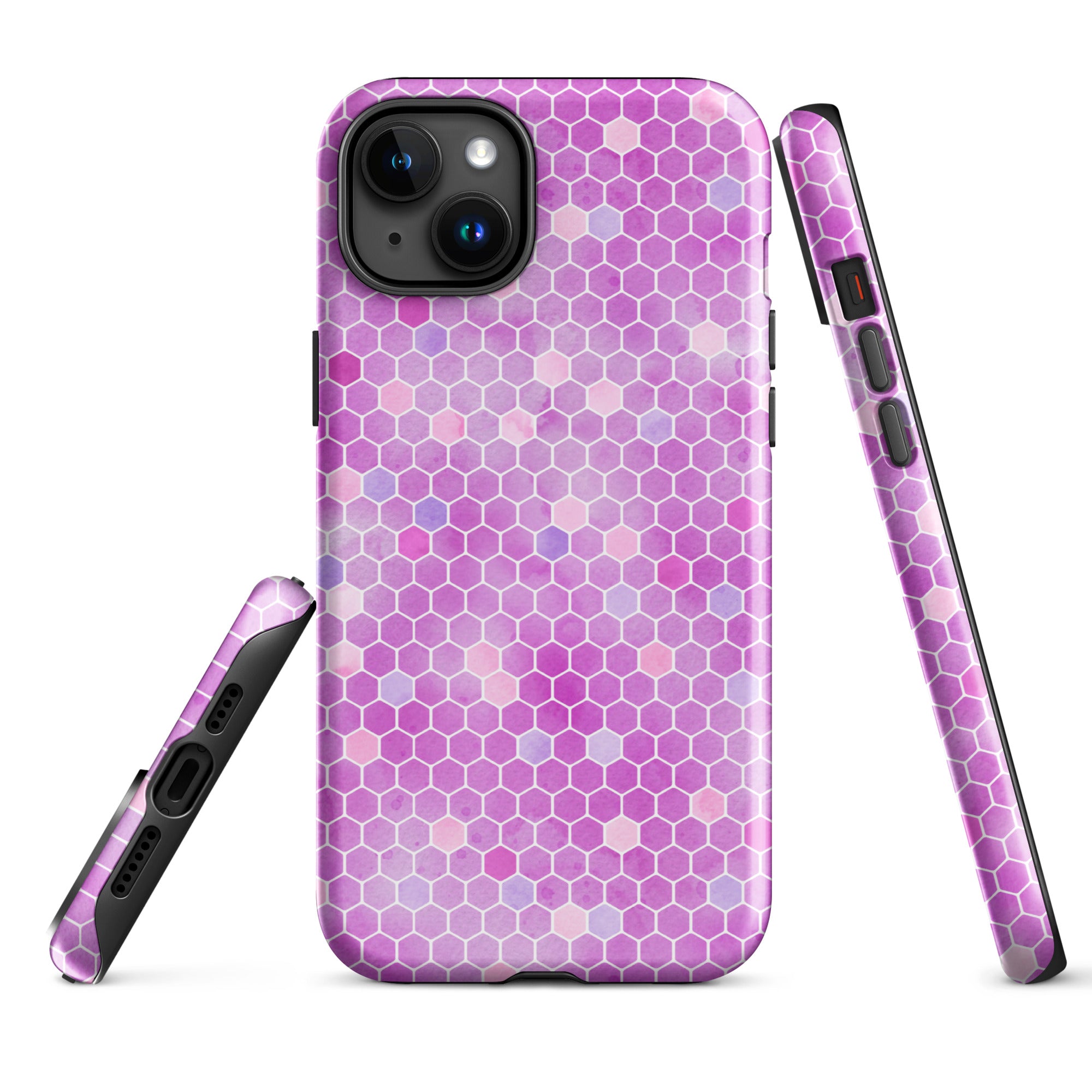 Tough Case for iPhone®- Honeycomb Pink