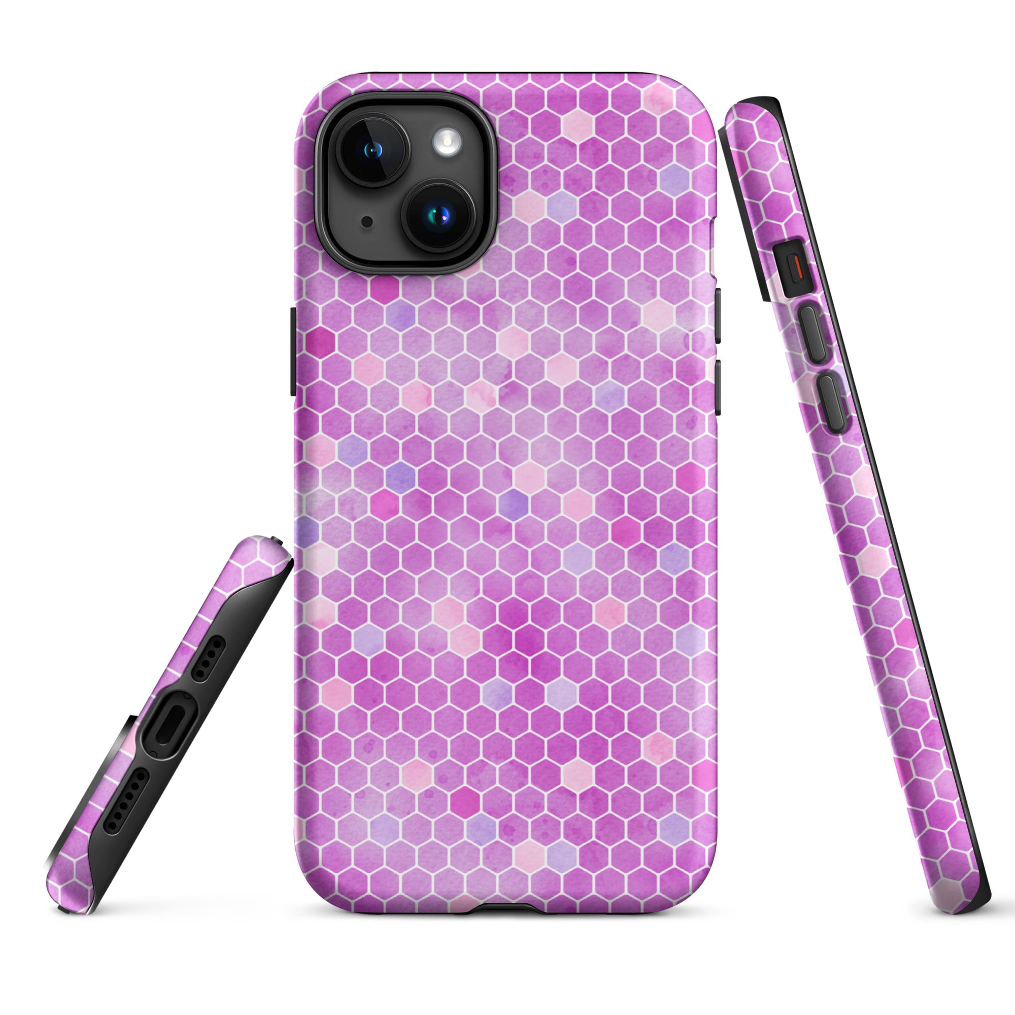 Tough Case for iPhone®- Honeycomb Pink