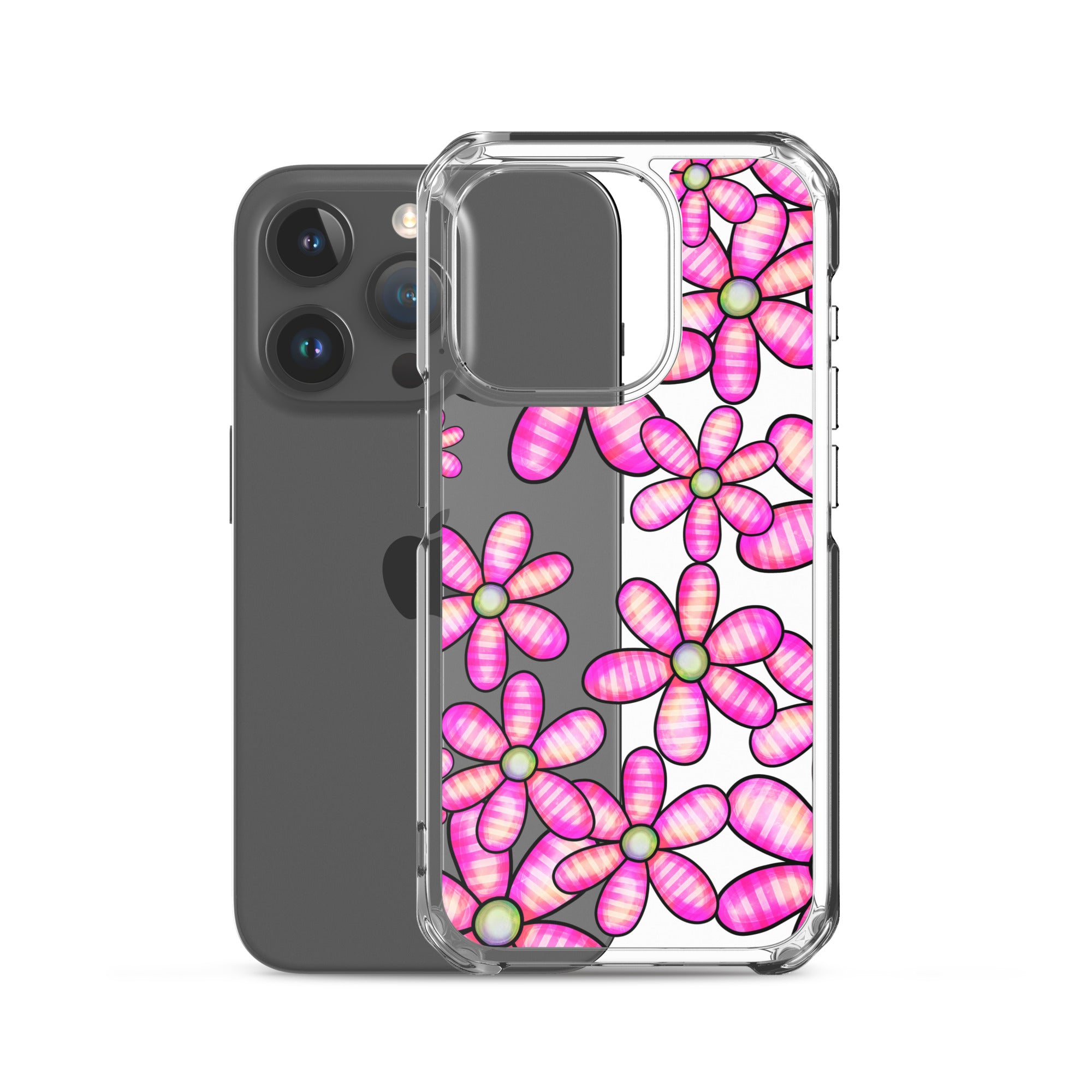 Clear Case for iPhone®- Floral Doodle Design II