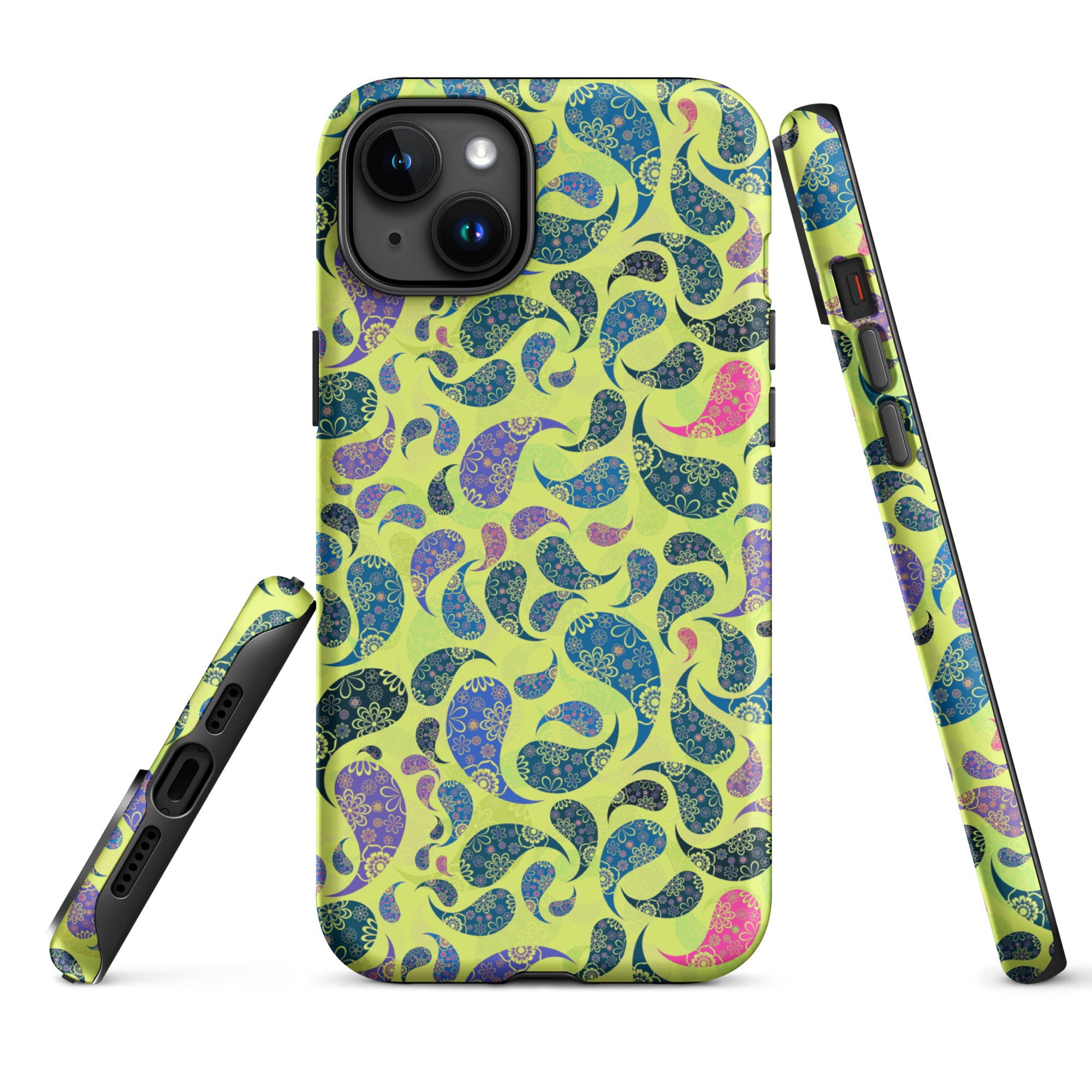 Tough Case for iPhone®- Paisley Yellow