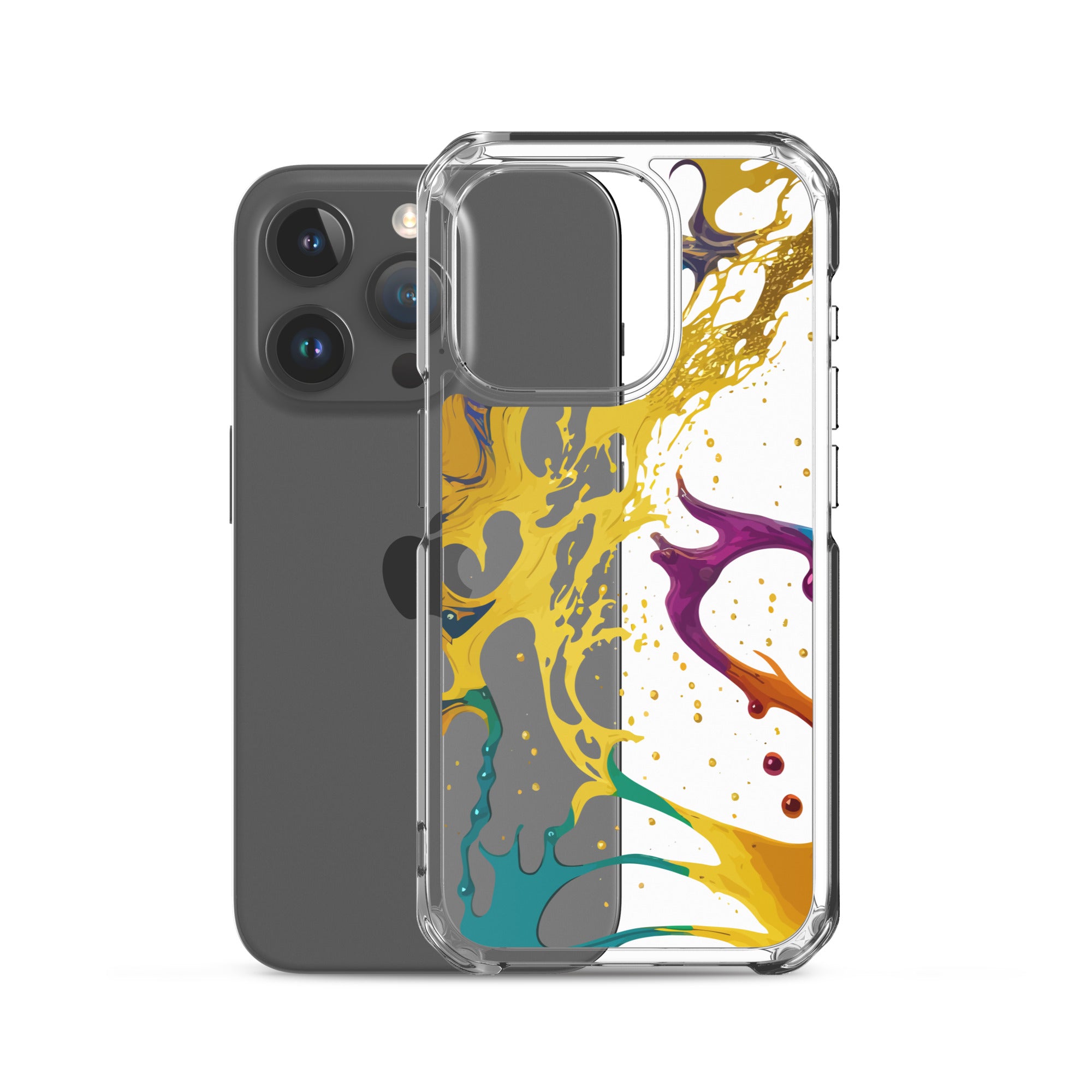 Clear Case for iPhone®-Alchohol Ink Design III
