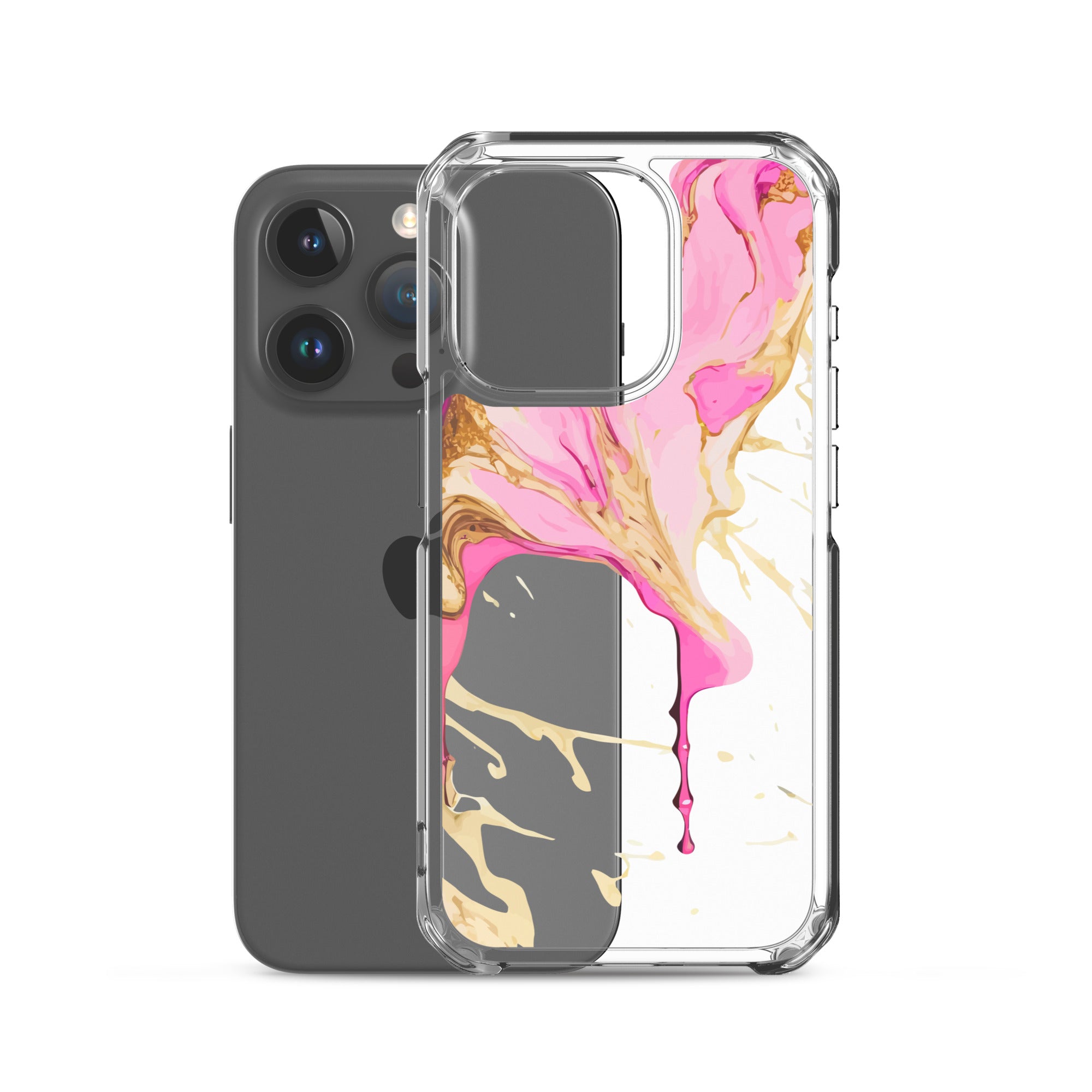 Clear Case for iPhone®- Alchohol Ink Design II