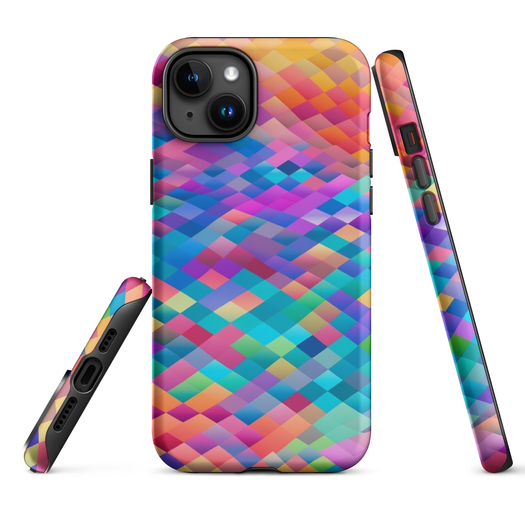 Tough Case for iPhone®- Rainbow Cloud Pattern IV