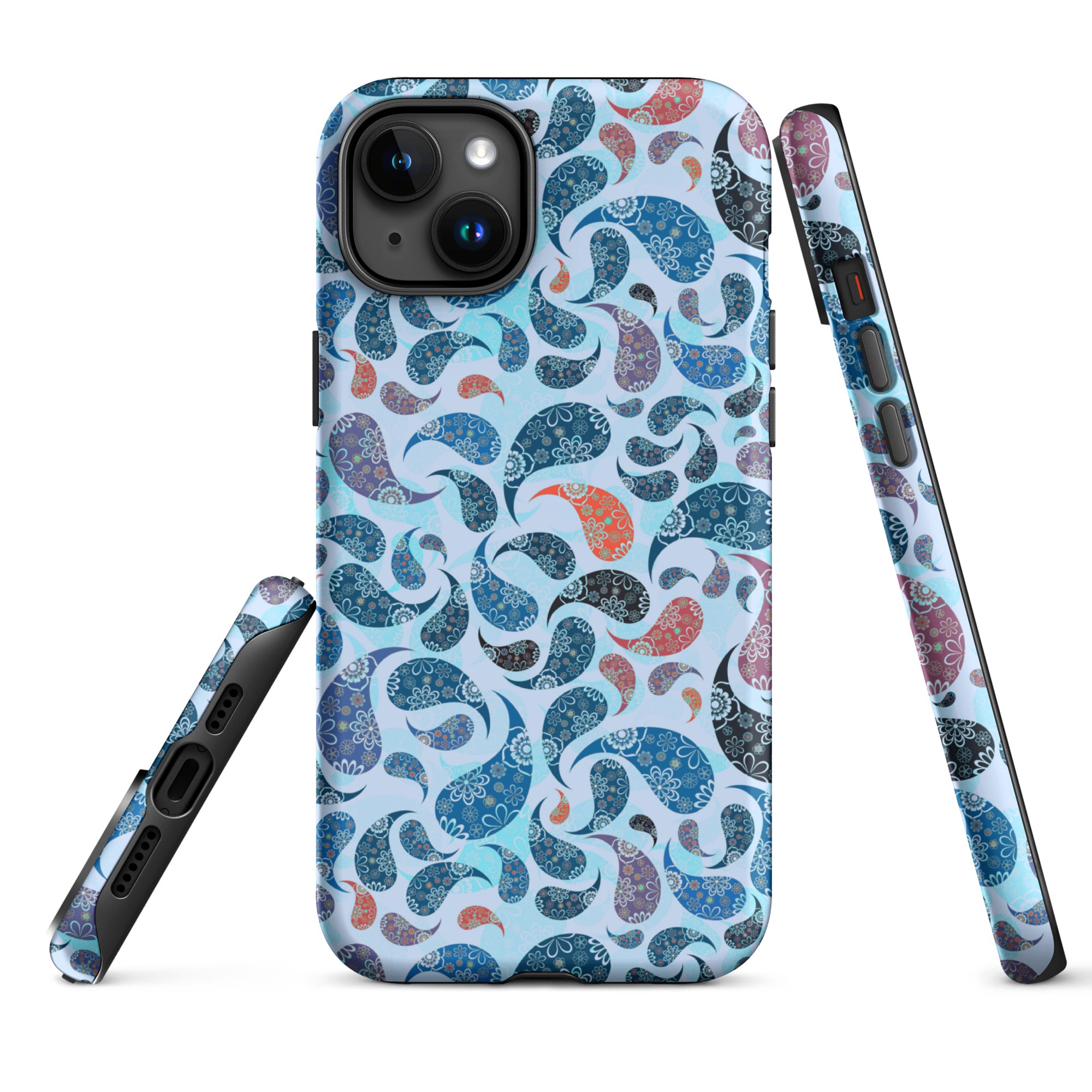 Tough Case for iPhone®- Paisley Blue