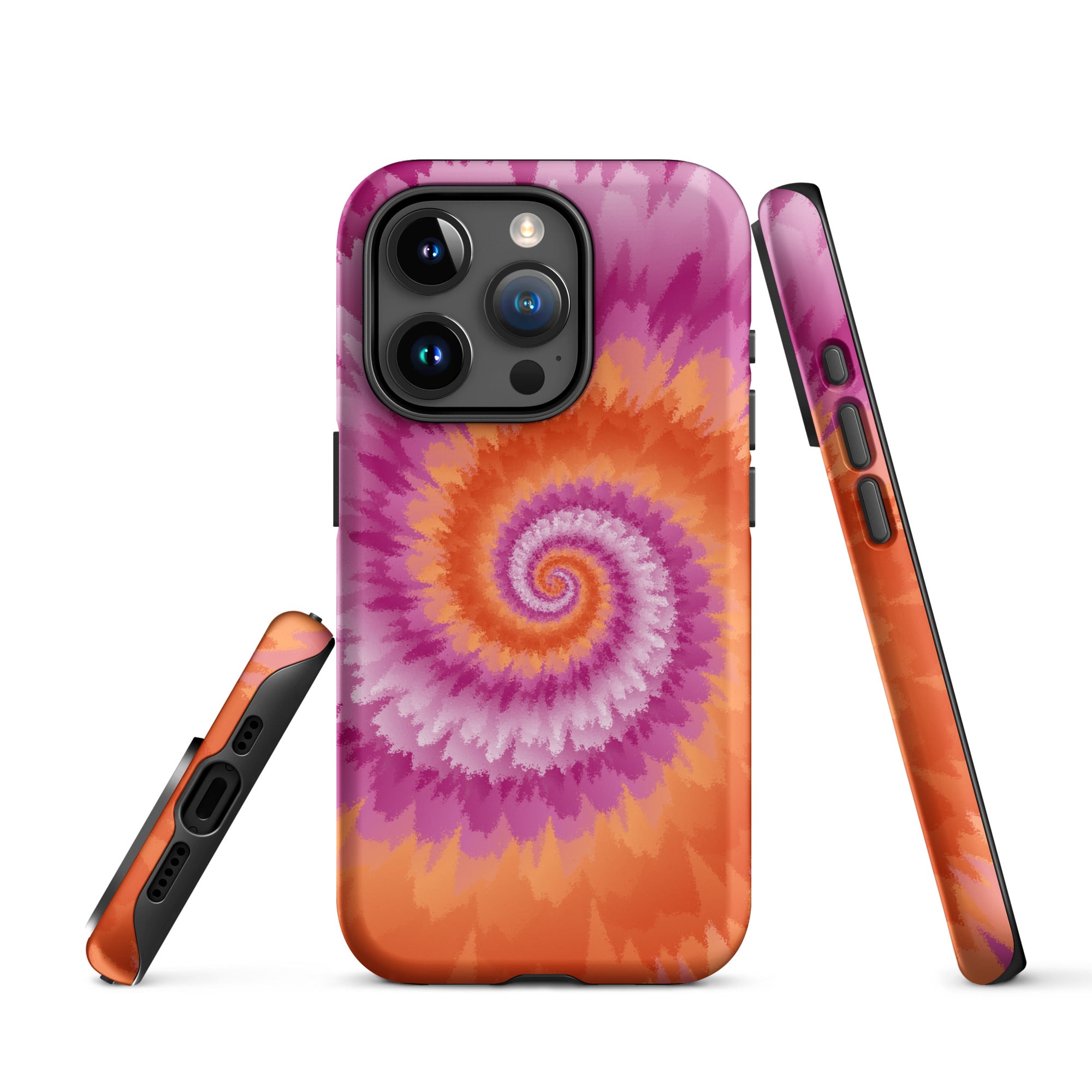 Tough Case for iPhone®-Tie Dye Spiral - Lesbian