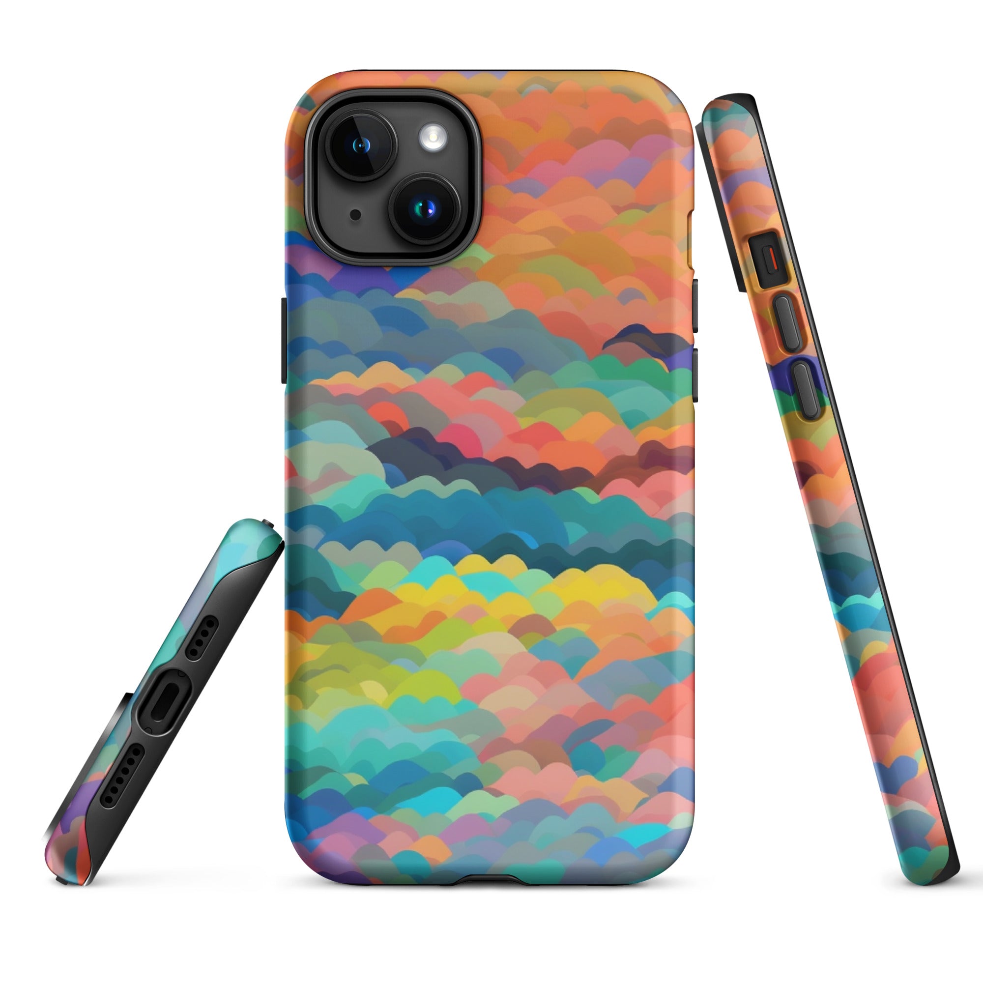 Tough Case for iPhone®- Rainbow Cloud Pattern I