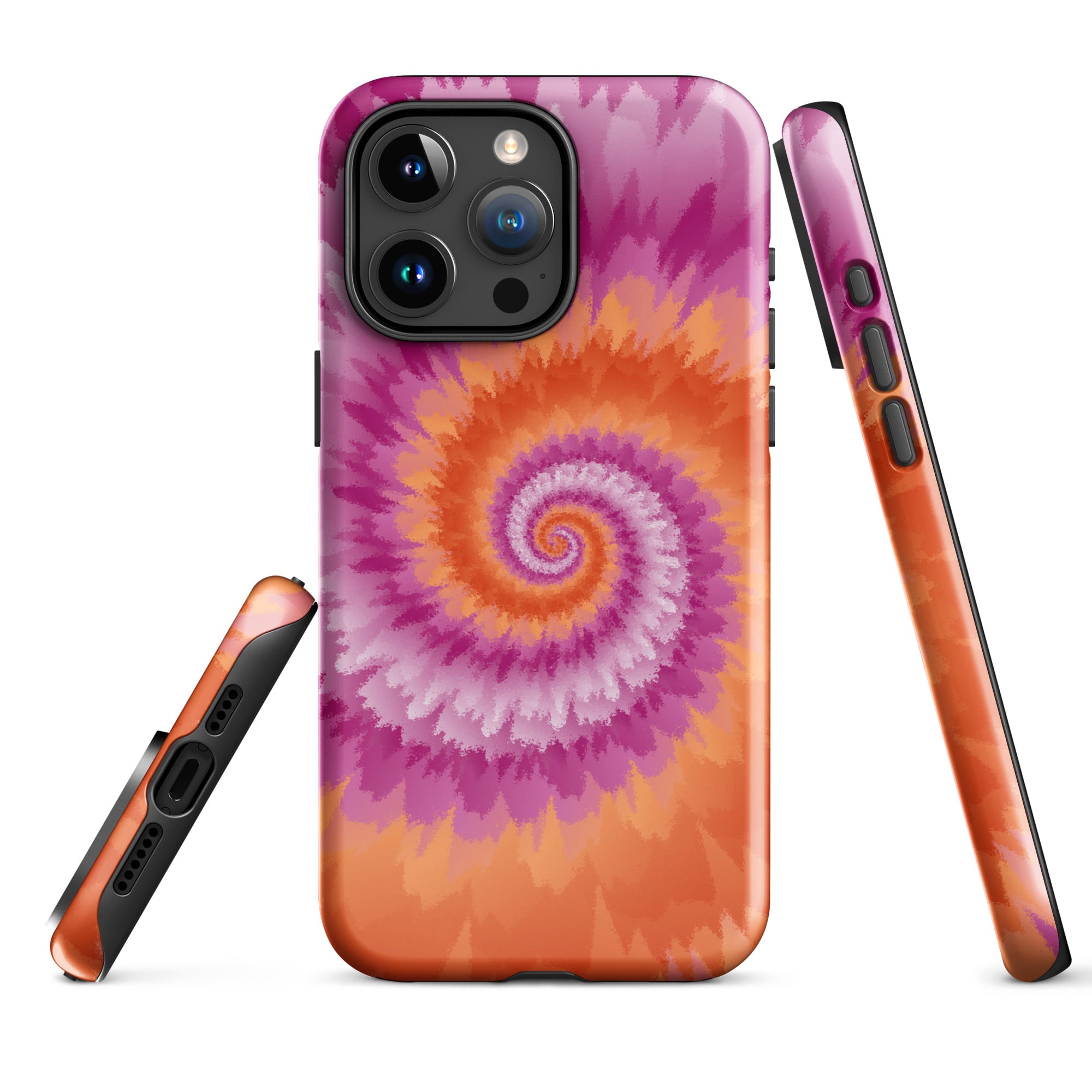 Tough Case for iPhone®-Tie Dye Spiral - Lesbian