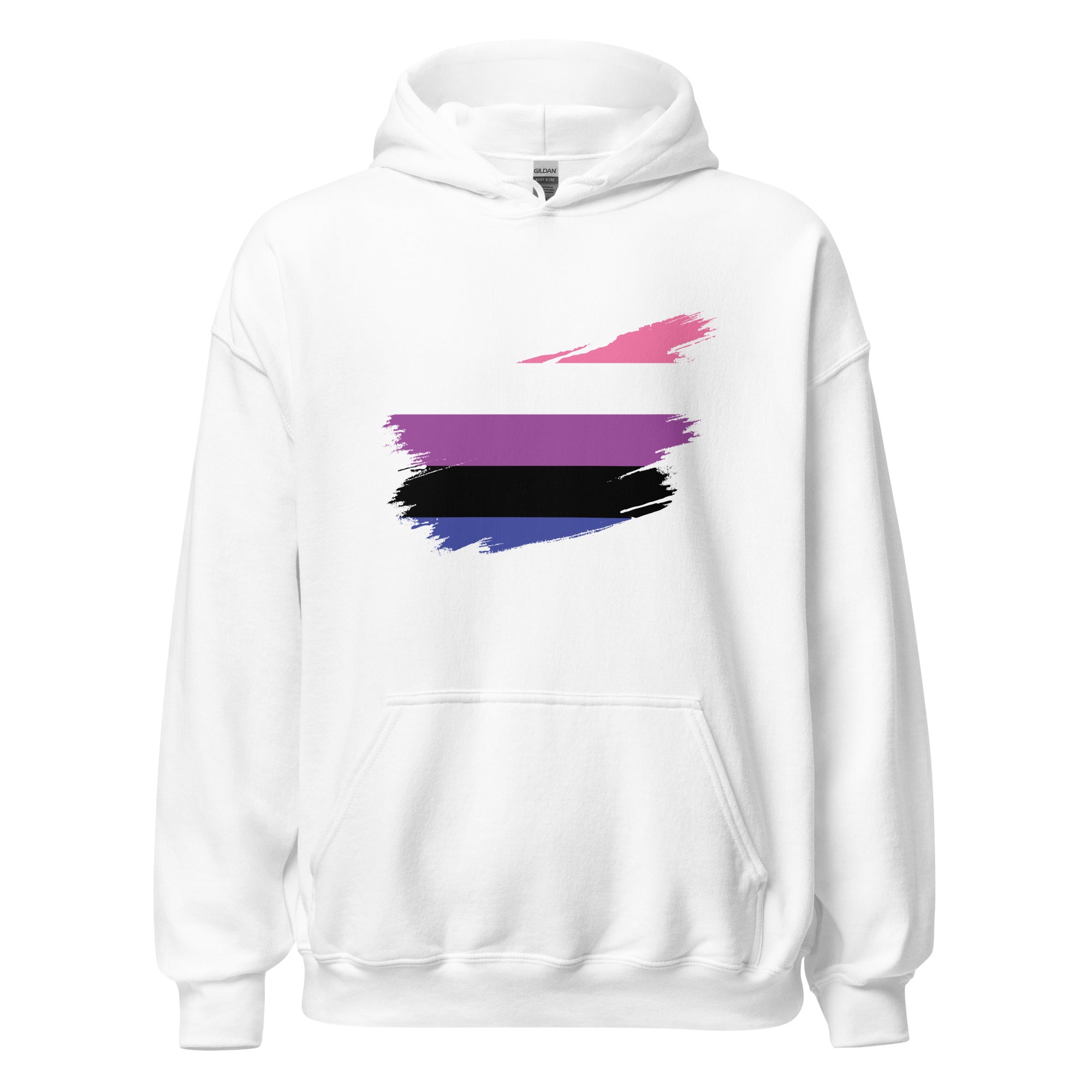 Unisex Hoodie-Genderfluid Grunge Flag
