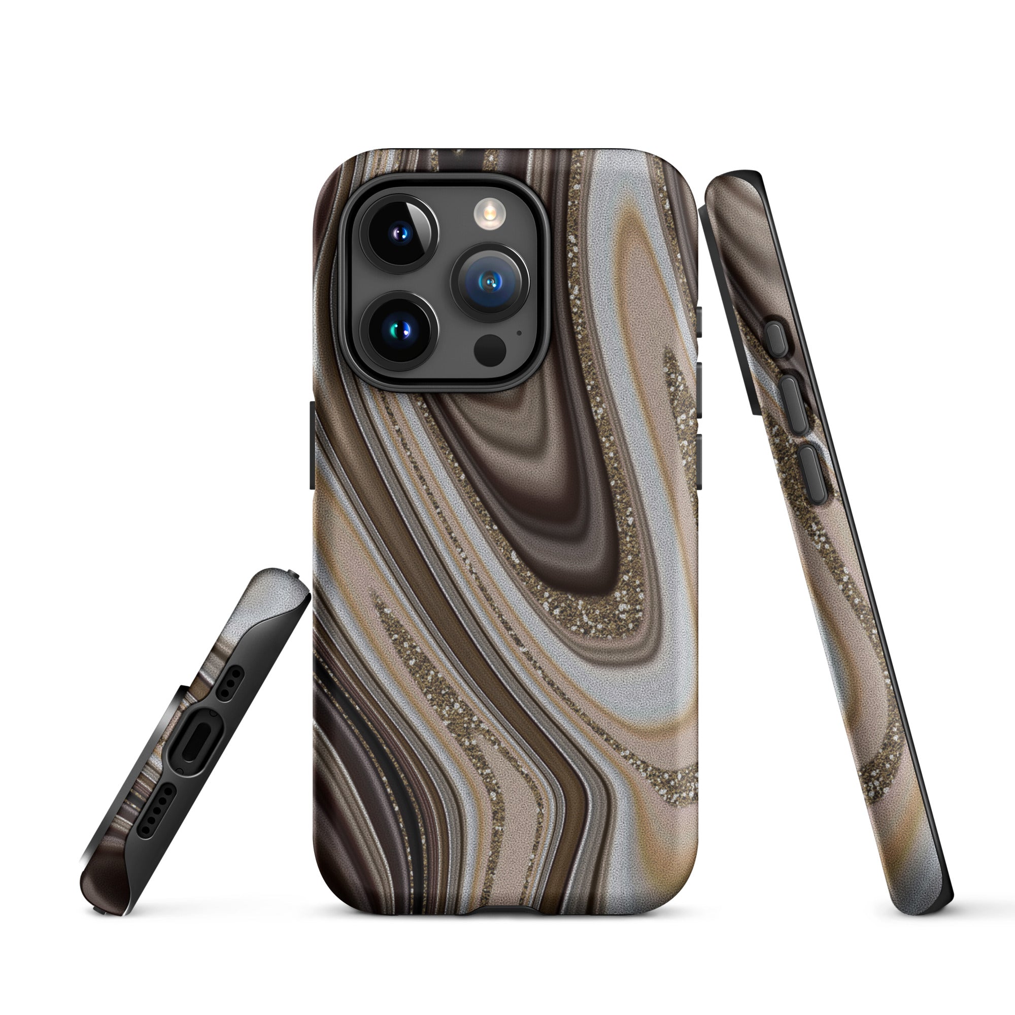 Tough Case for iPhone®- Abstract leather