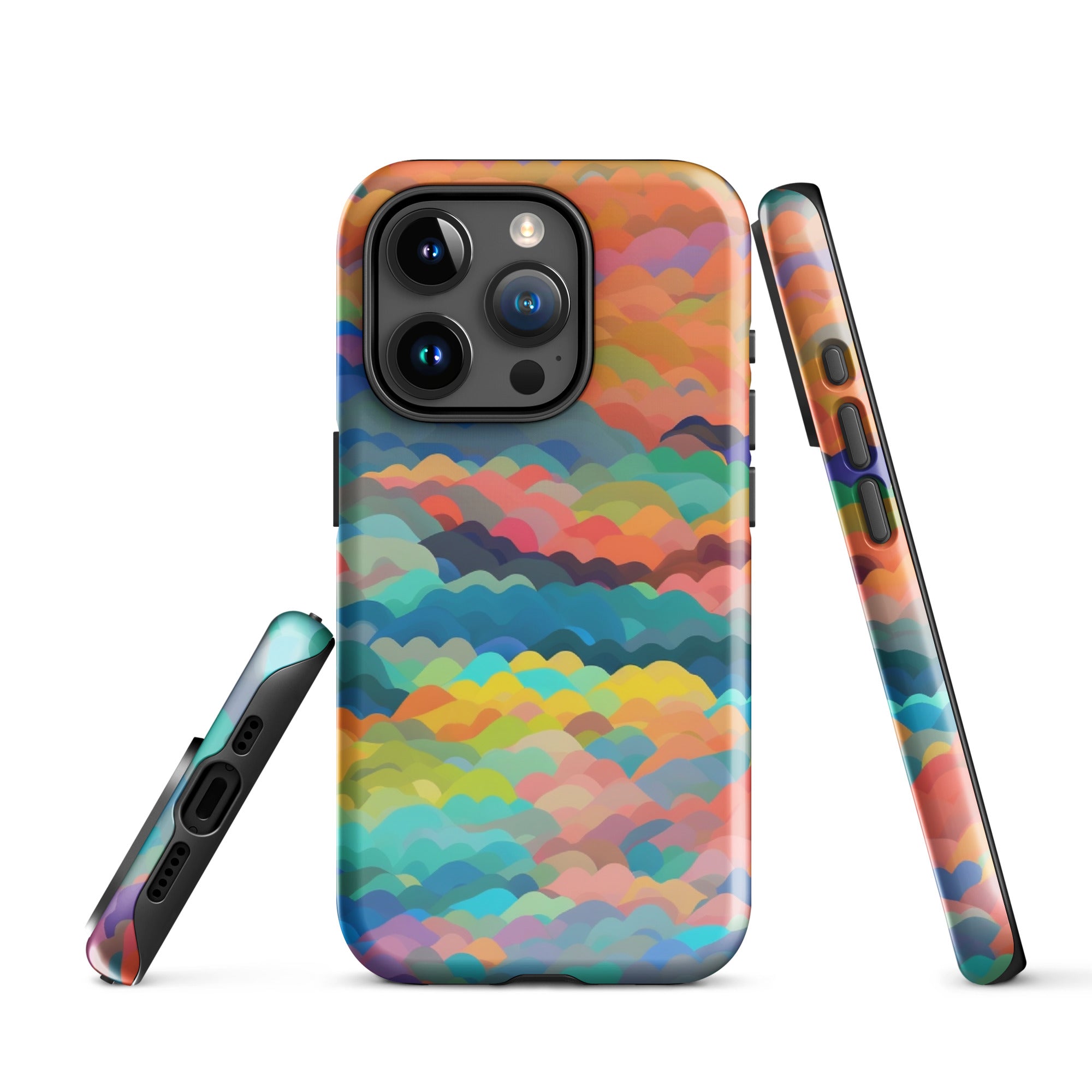 Tough Case for iPhone®- Rainbow Cloud Pattern I