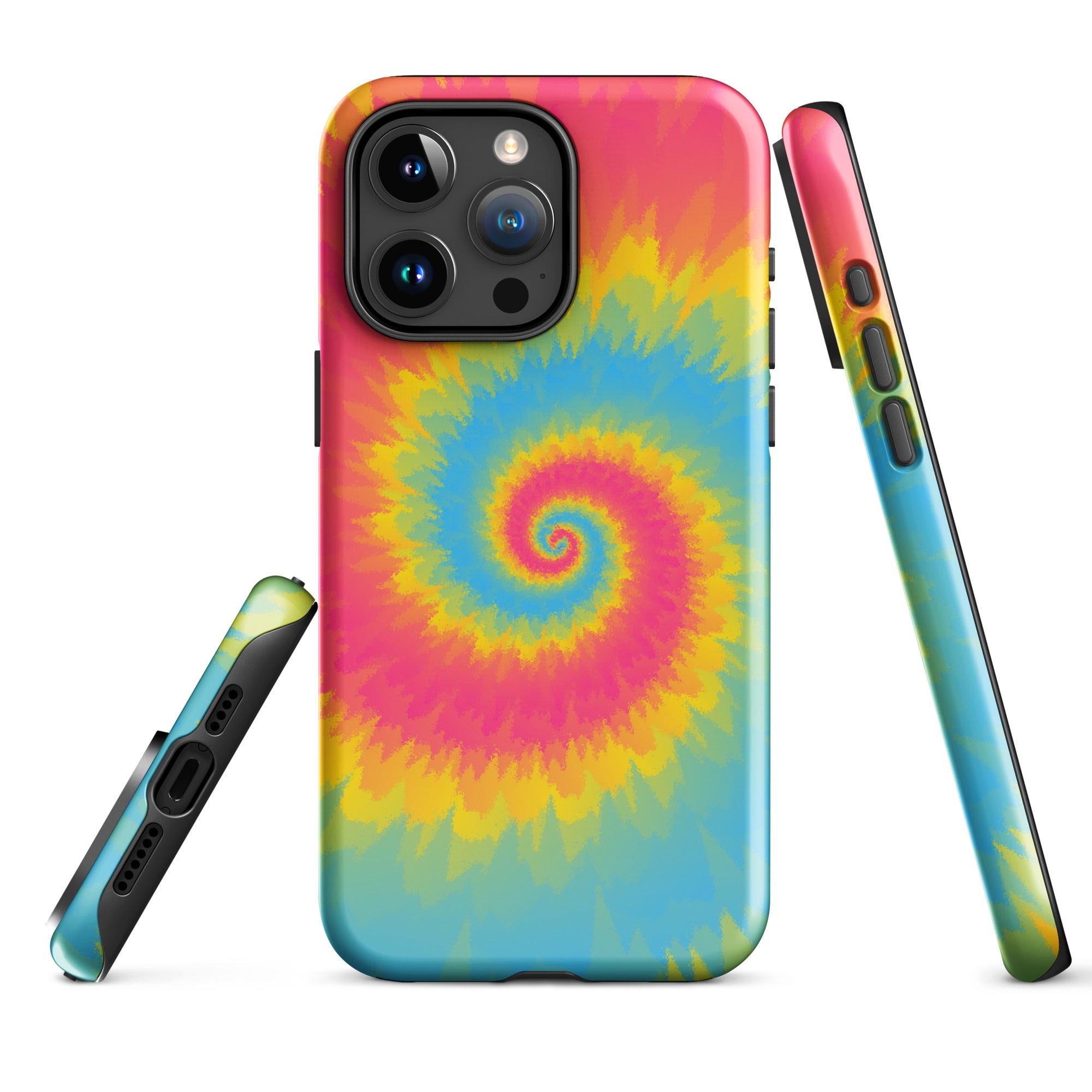 Tough Case for iPhone®-Tie Dye Spiral - Pansexual