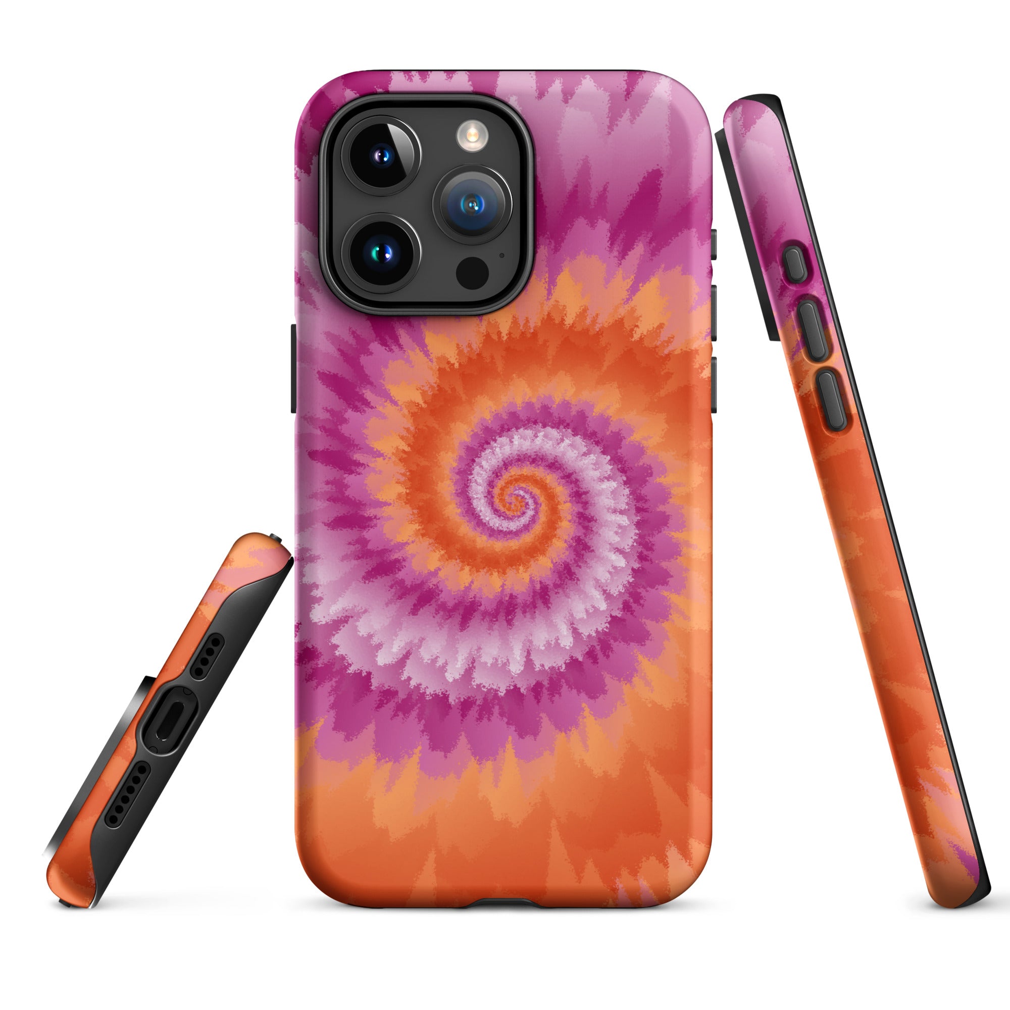 Tough Case for iPhone®-Tie Dye Spiral - Lesbian