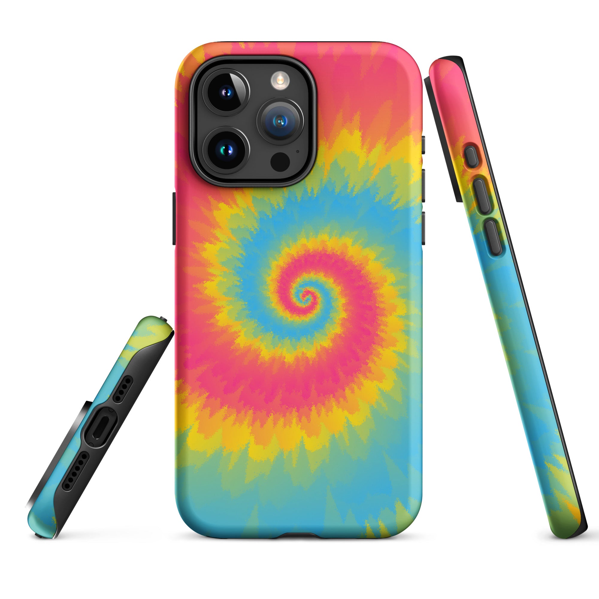 Tough Case for iPhone®-Tie Dye Spiral - Pansexual