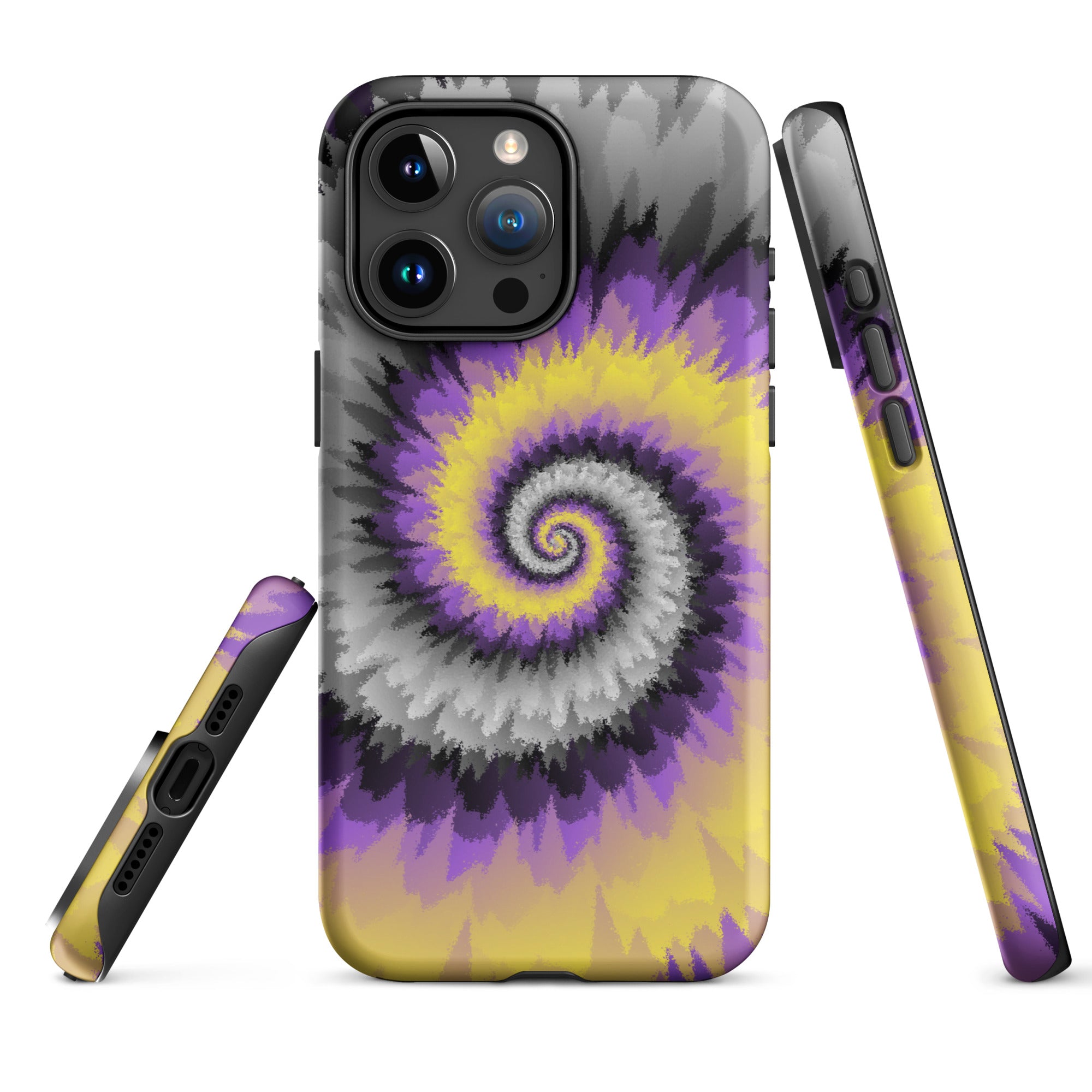 Tough Case for iPhone®-Tie Dye Spiral - Nonbinary