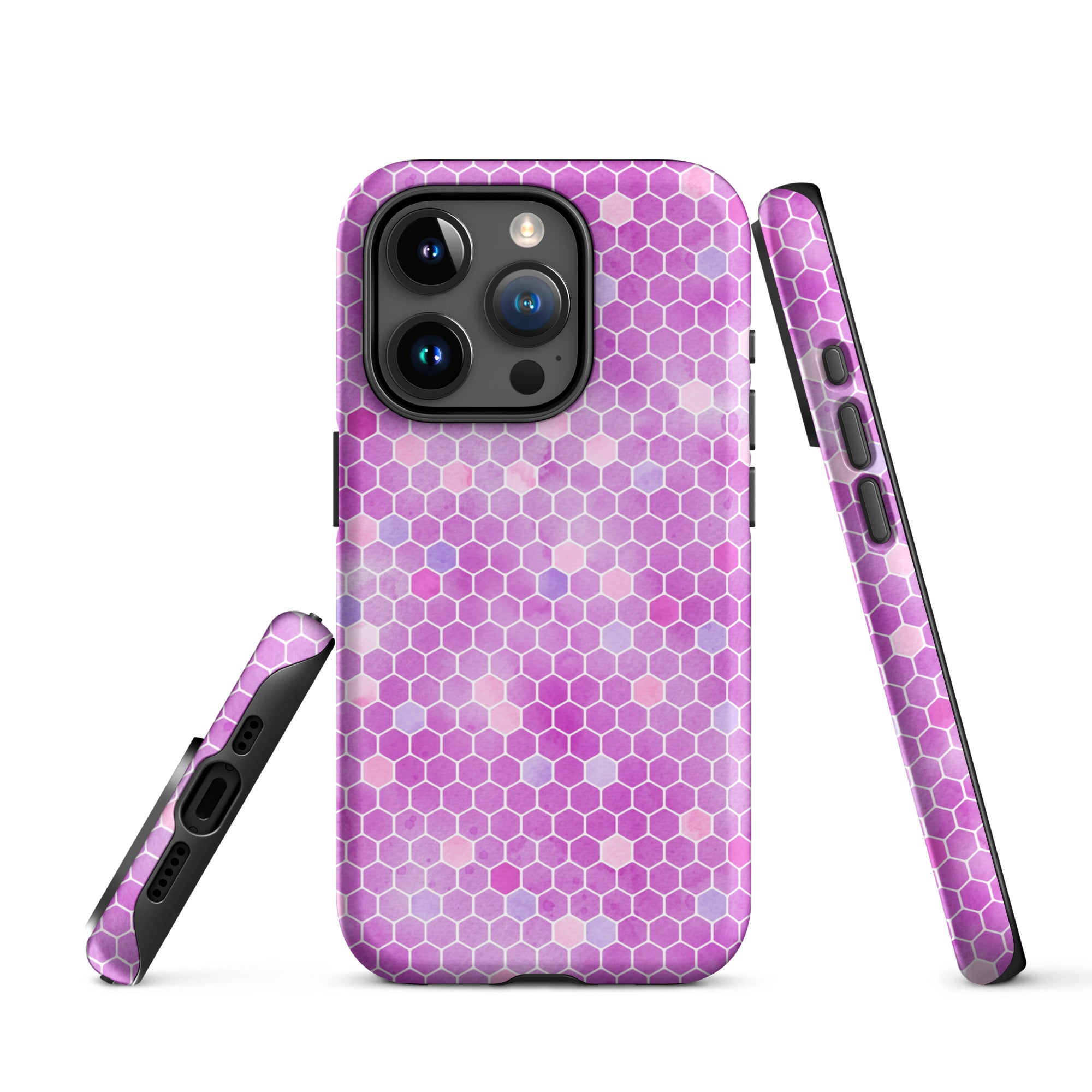 Tough Case for iPhone®- Honeycomb Pink