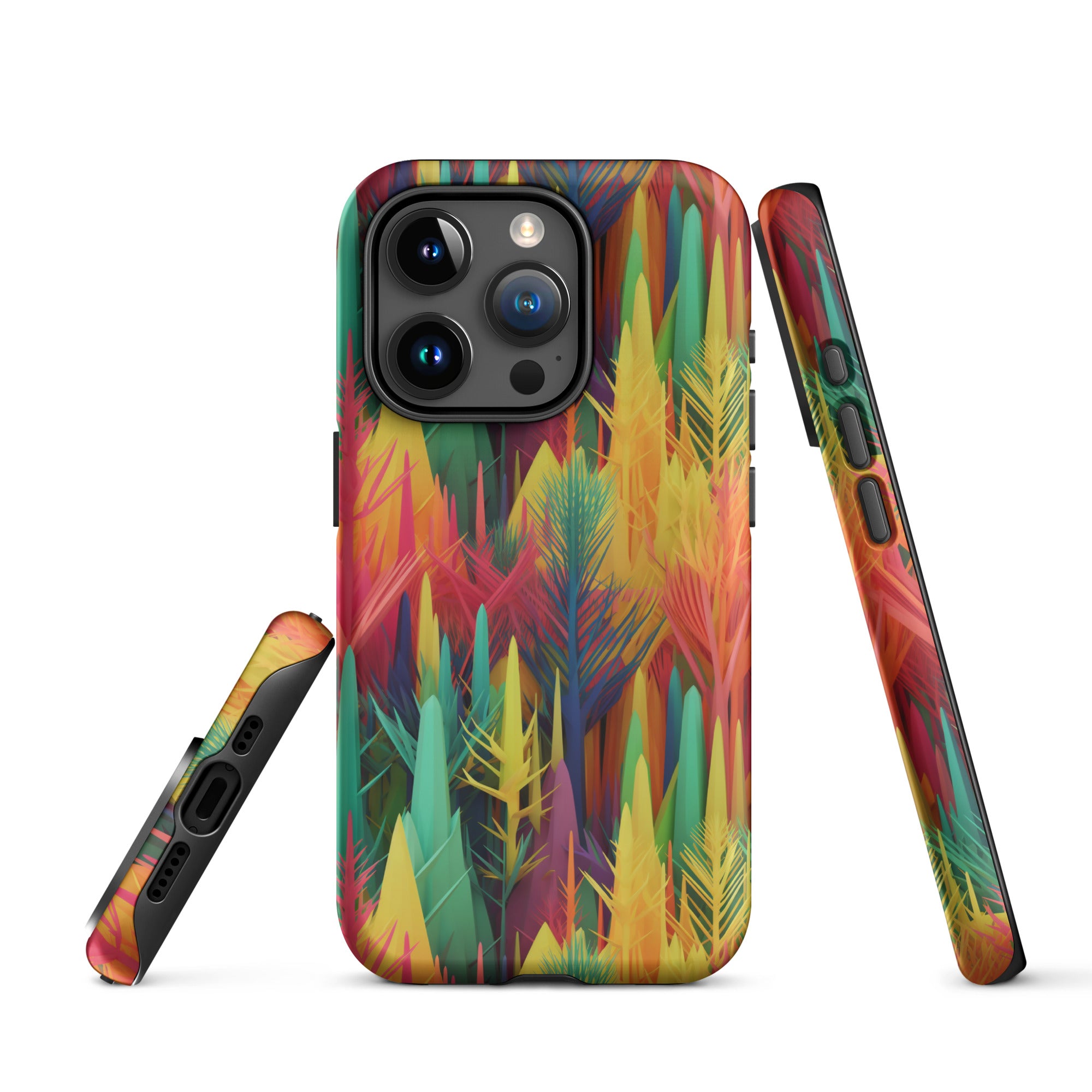 Tough Case for iPhone®- Rainbow Forest Pattern I