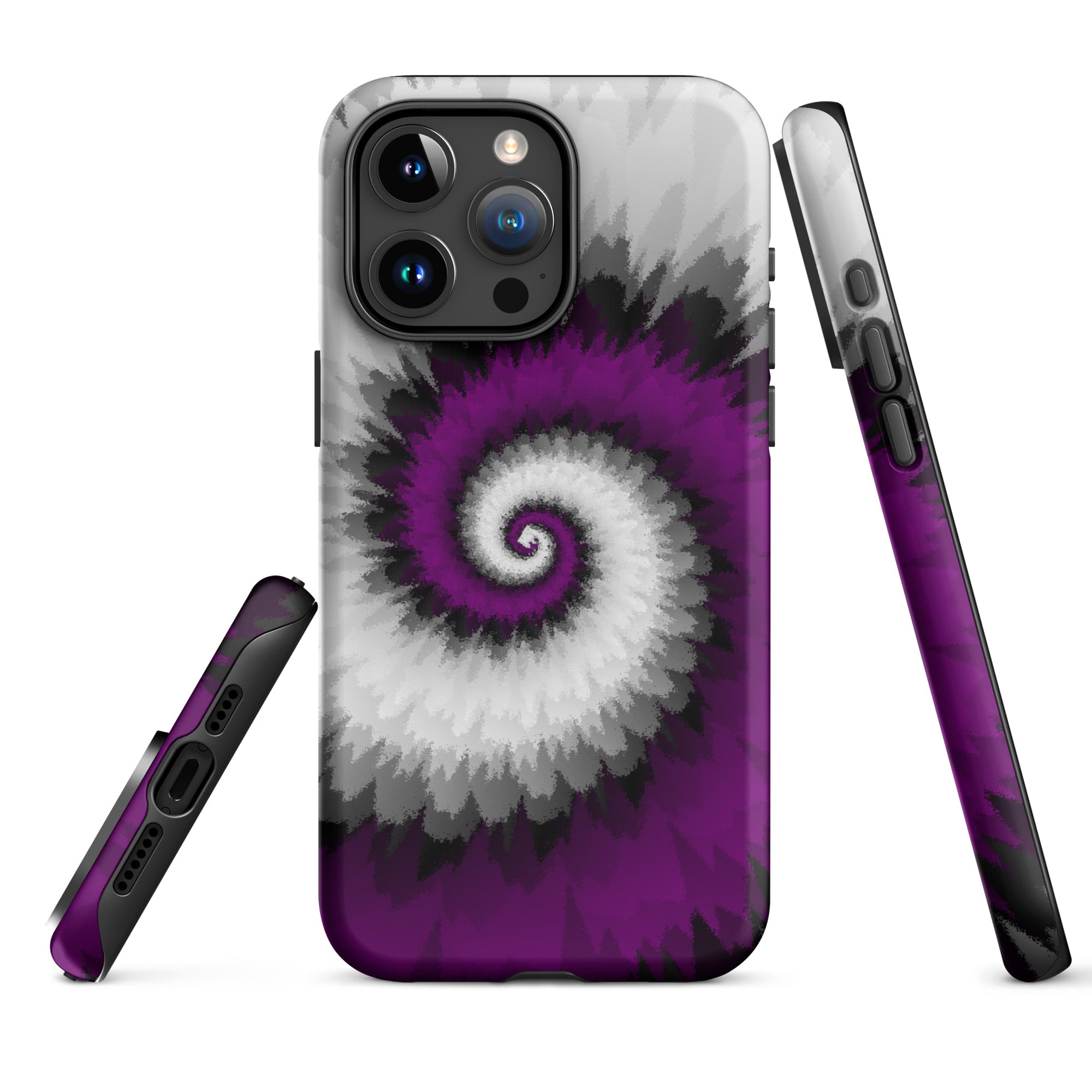 Tough Case for iPhone®-Tie Dye Spiral - Asexual