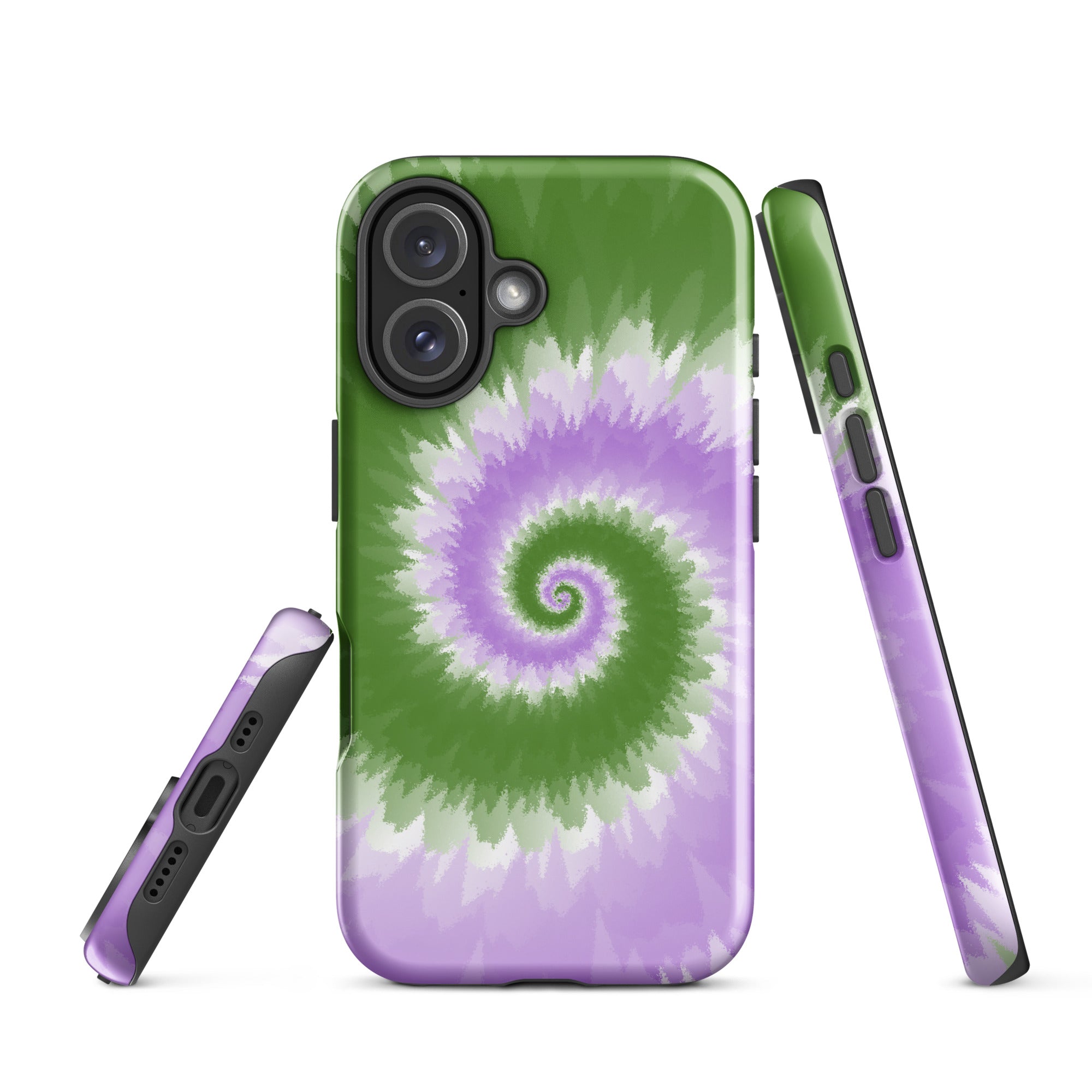 Tough Case for iPhone®-Tie Dye Spiral - Genderqueer
