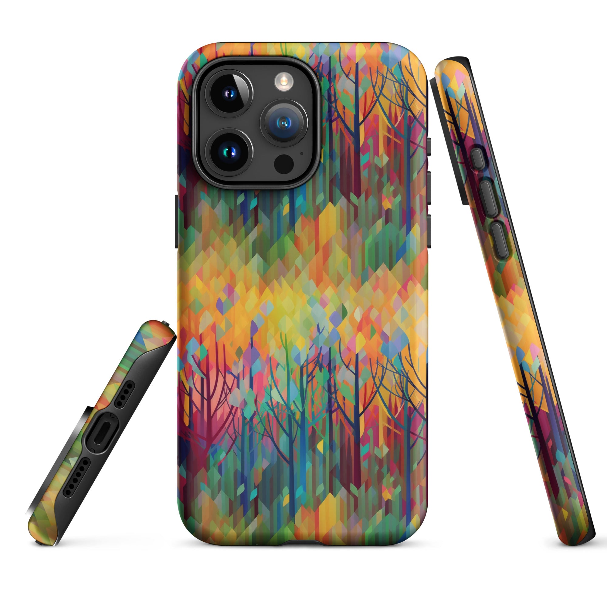Tough Case for iPhone®- Rainbow Forest Pattern IV