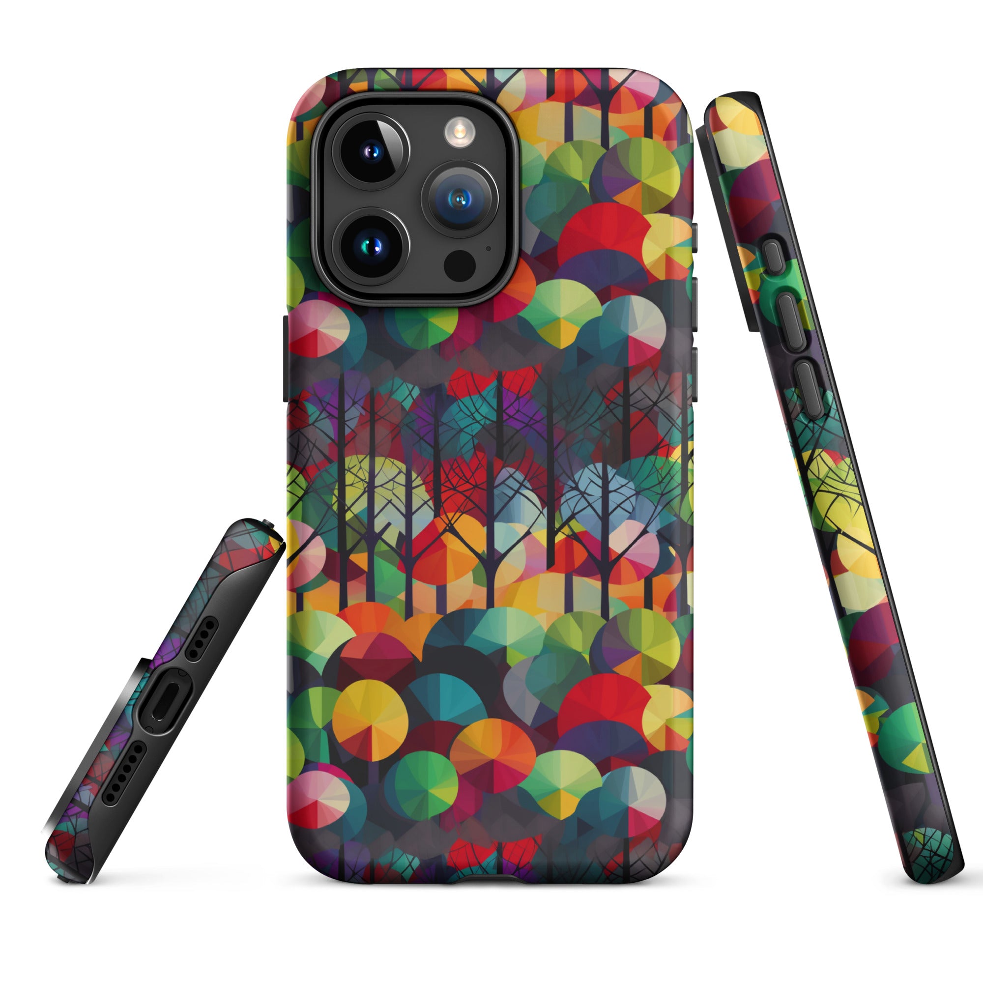 Tough Case for iPhone®- Rainbow Forest Pattern III