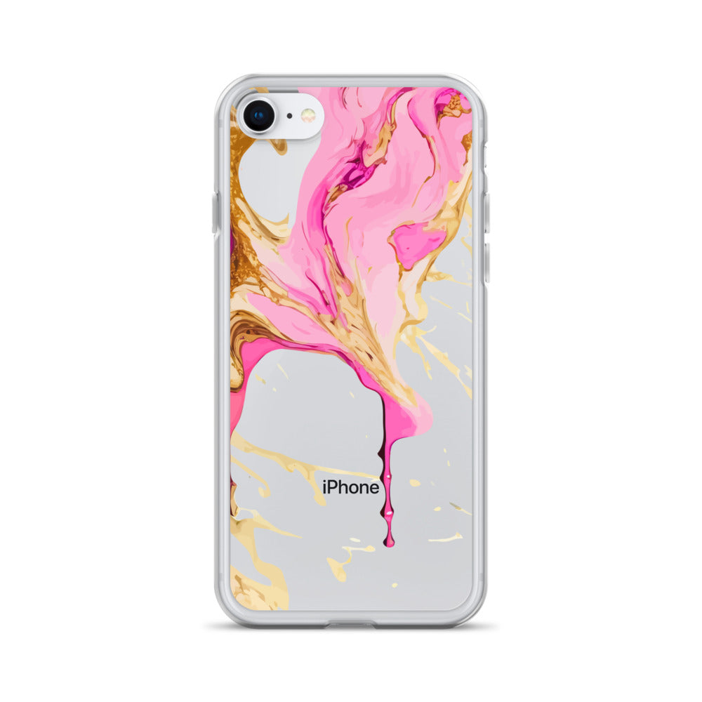 Clear Case for iPhone®- Alchohol Ink Design II