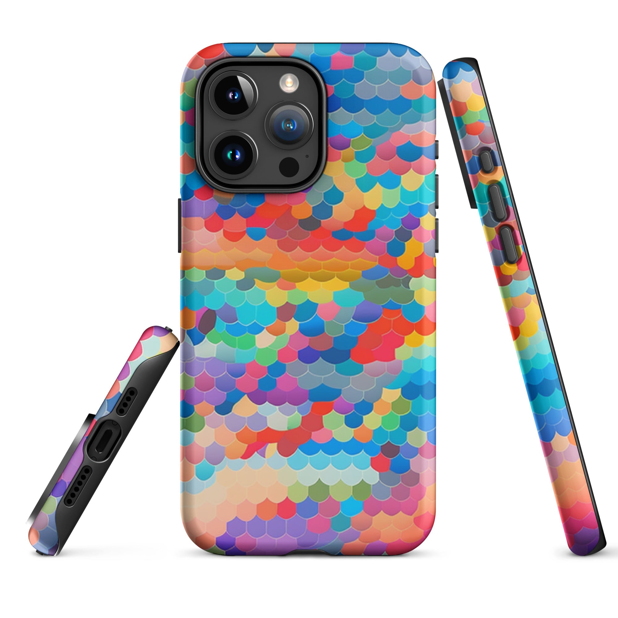 Tough Case for iPhone®- Rainbow Cloud Pattern III