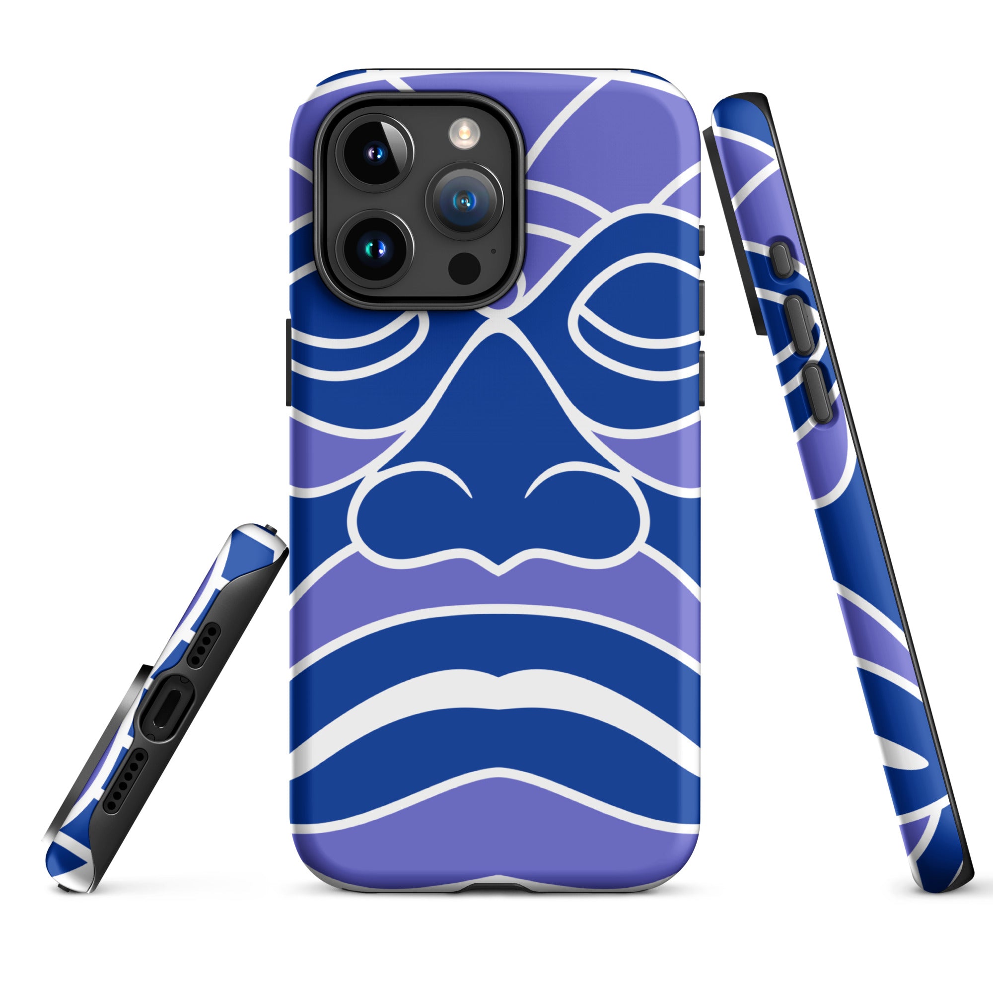 Tough Case for iPhone®- Totem Mask Blue