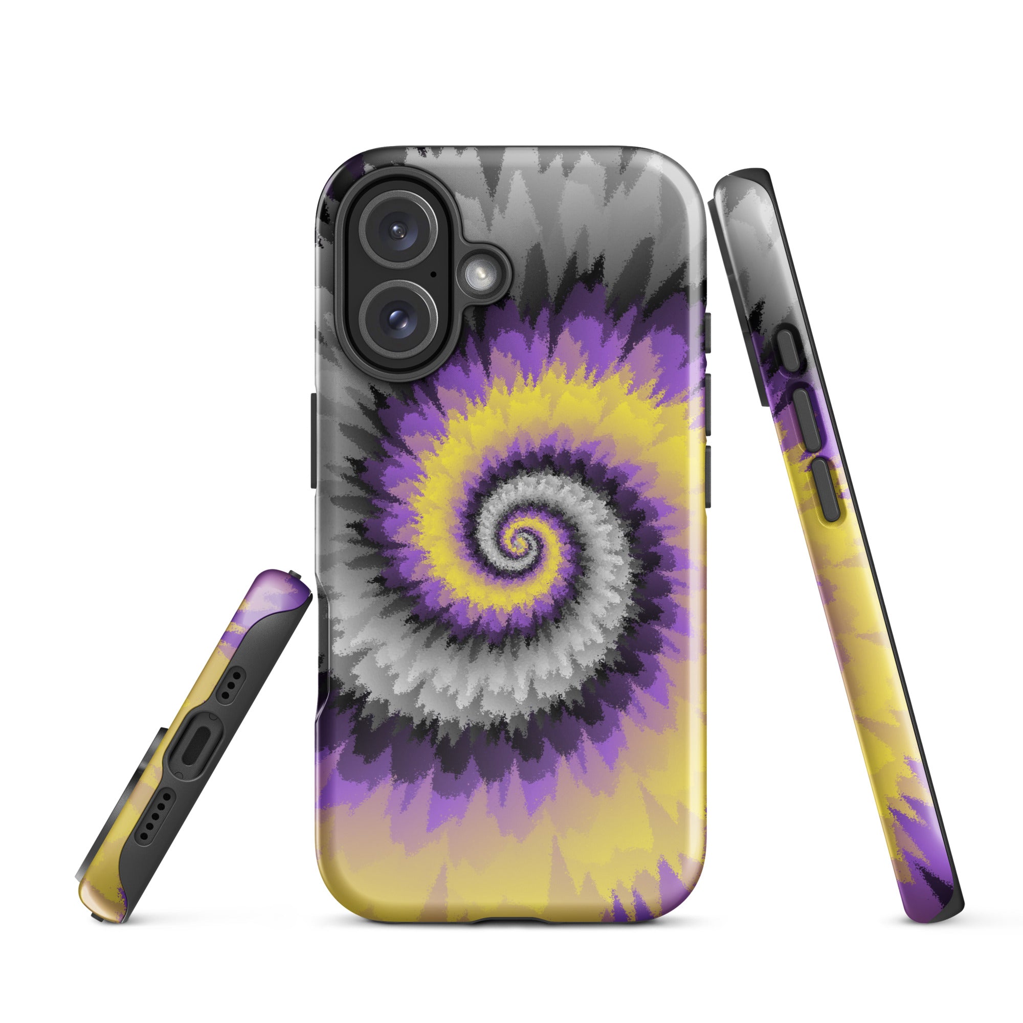 Tough Case for iPhone®-Tie Dye Spiral - Nonbinary