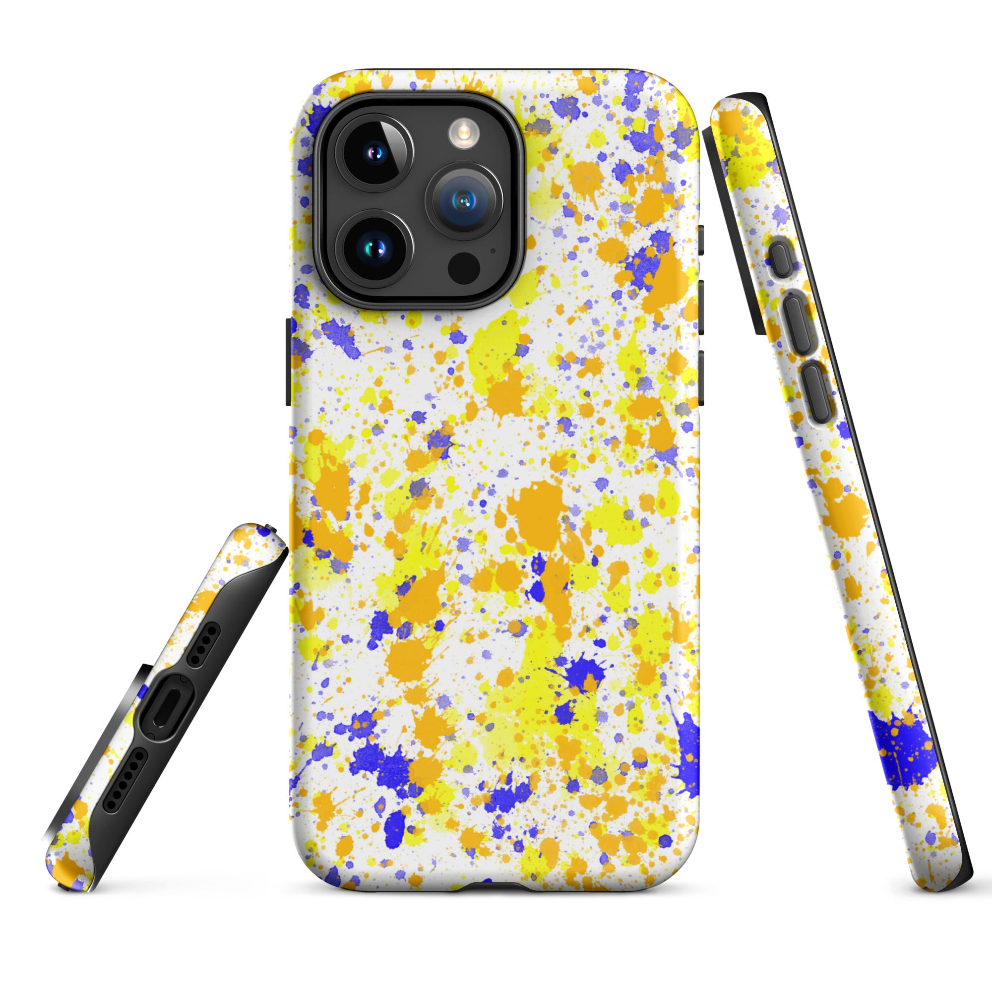 Tough Case for iPhone®- Paint Splatter Yellow