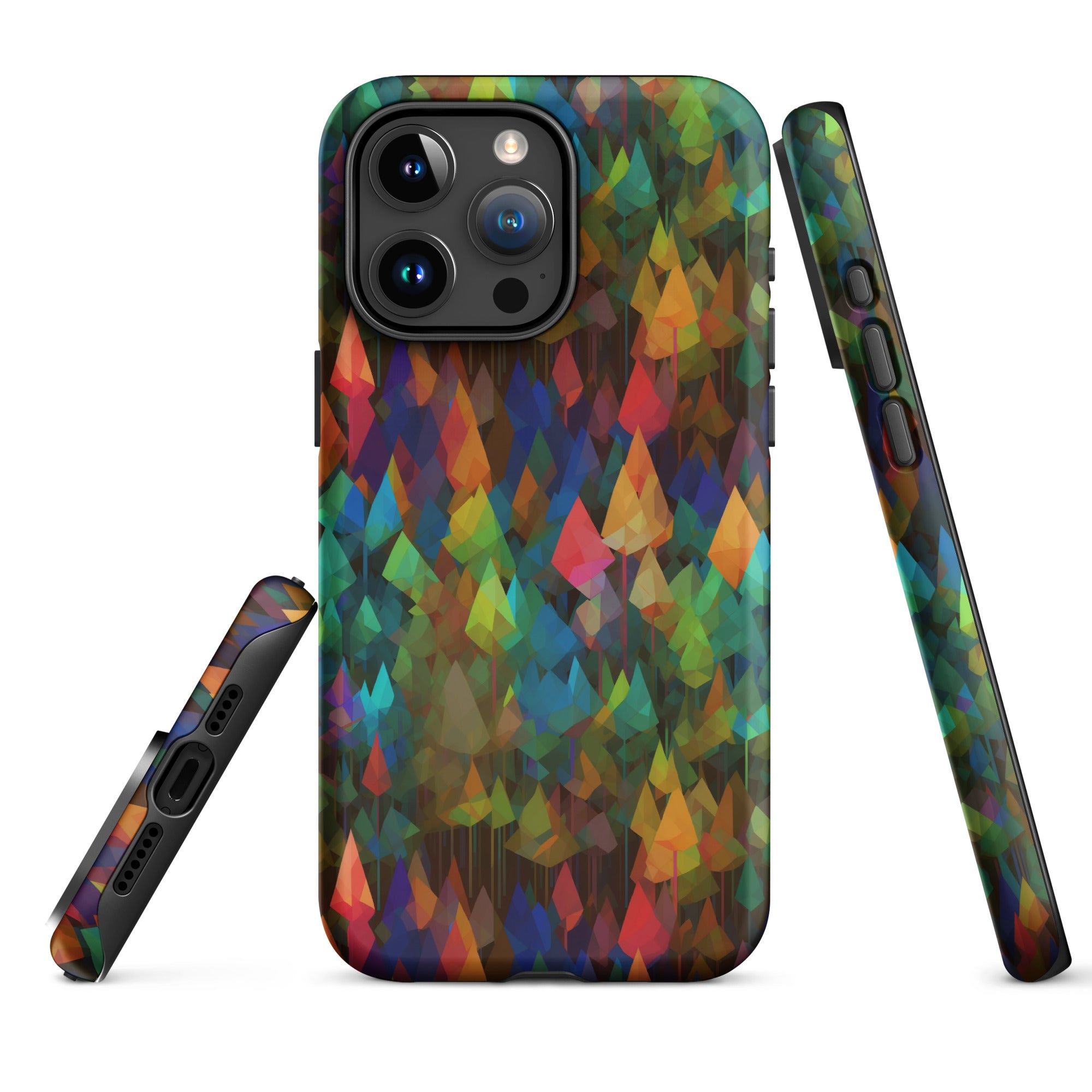 Tough Case for iPhone®- Rainbow Forest Pattern II