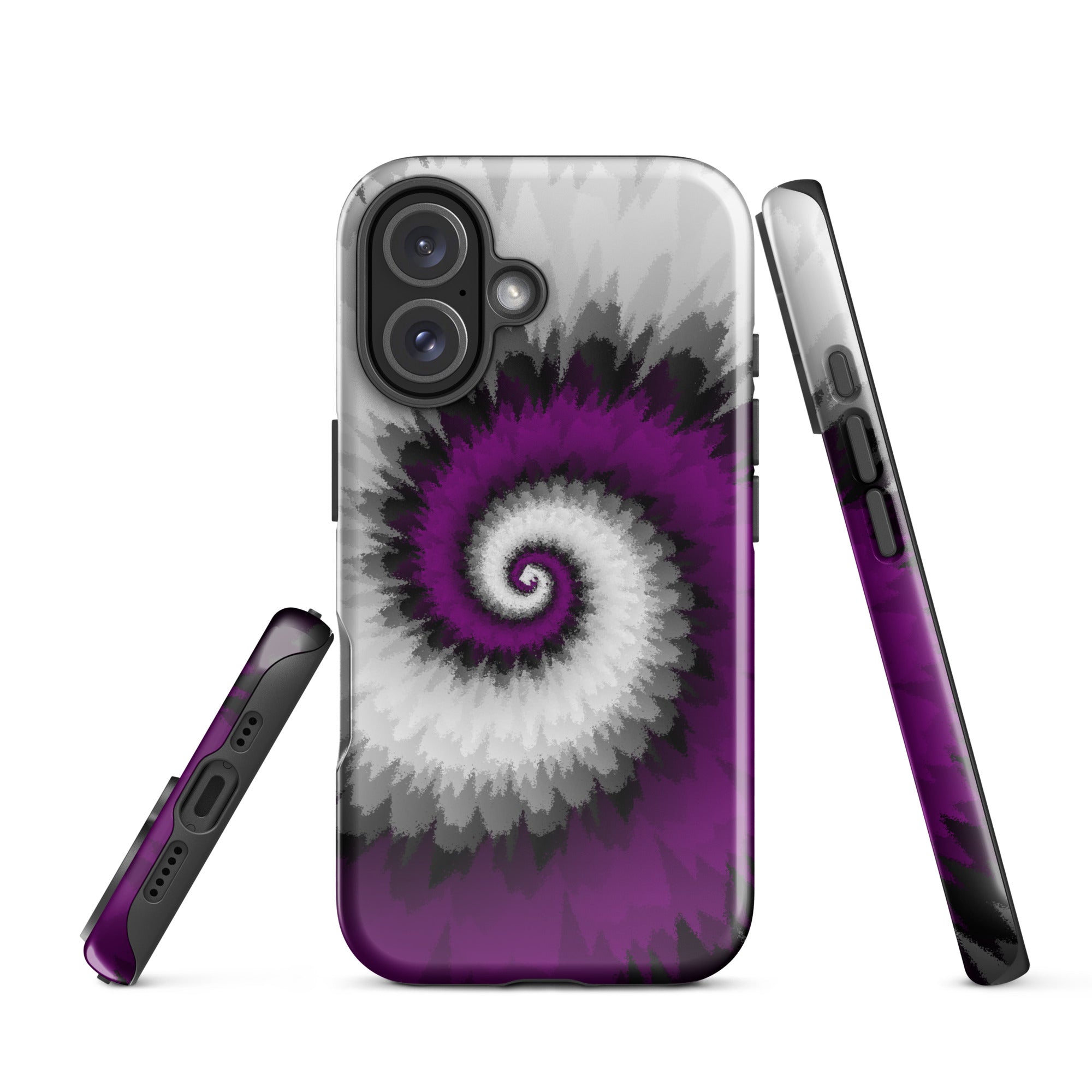 Tough Case for iPhone®-Tie Dye Spiral - Asexual