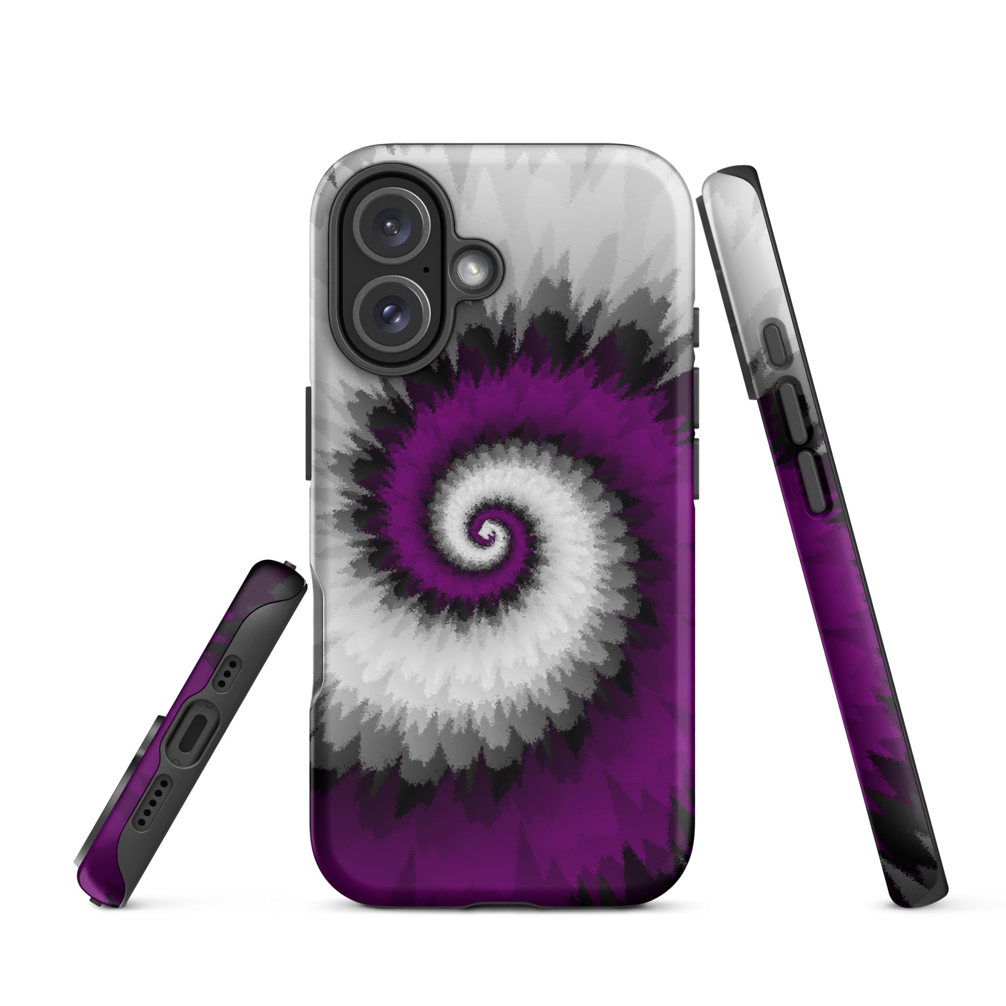 Tough Case for iPhone®-Tie Dye Spiral - Asexual