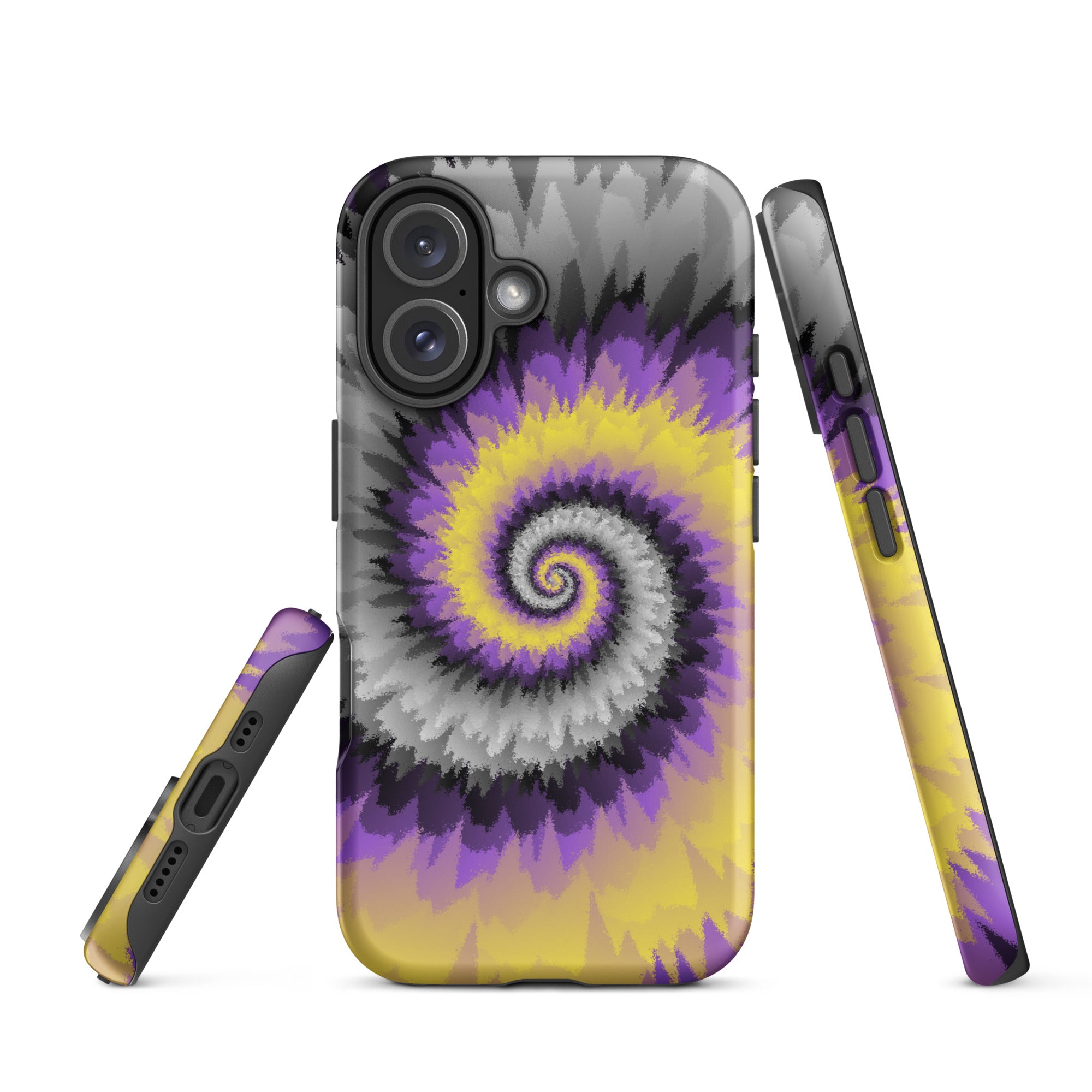 Tough Case for iPhone®-Tie Dye Spiral - Nonbinary