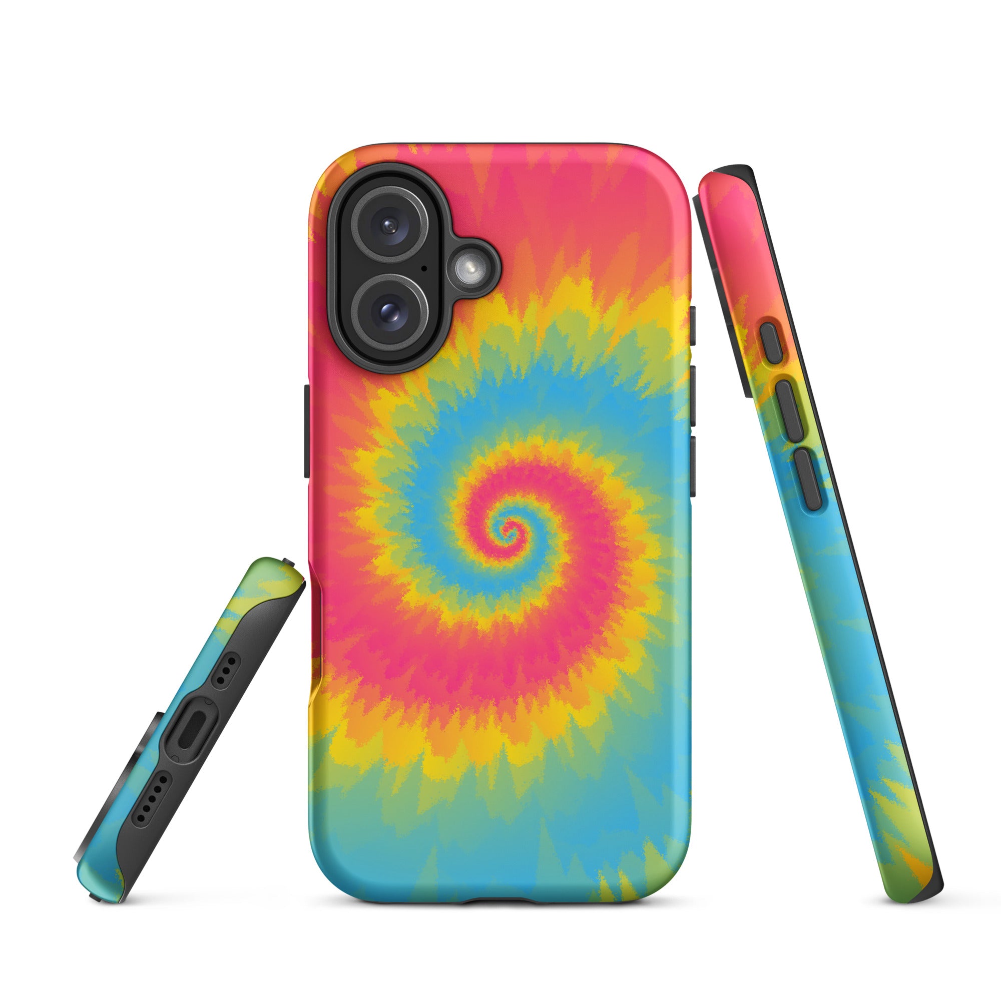 Tough Case for iPhone®-Tie Dye Spiral - Pansexual
