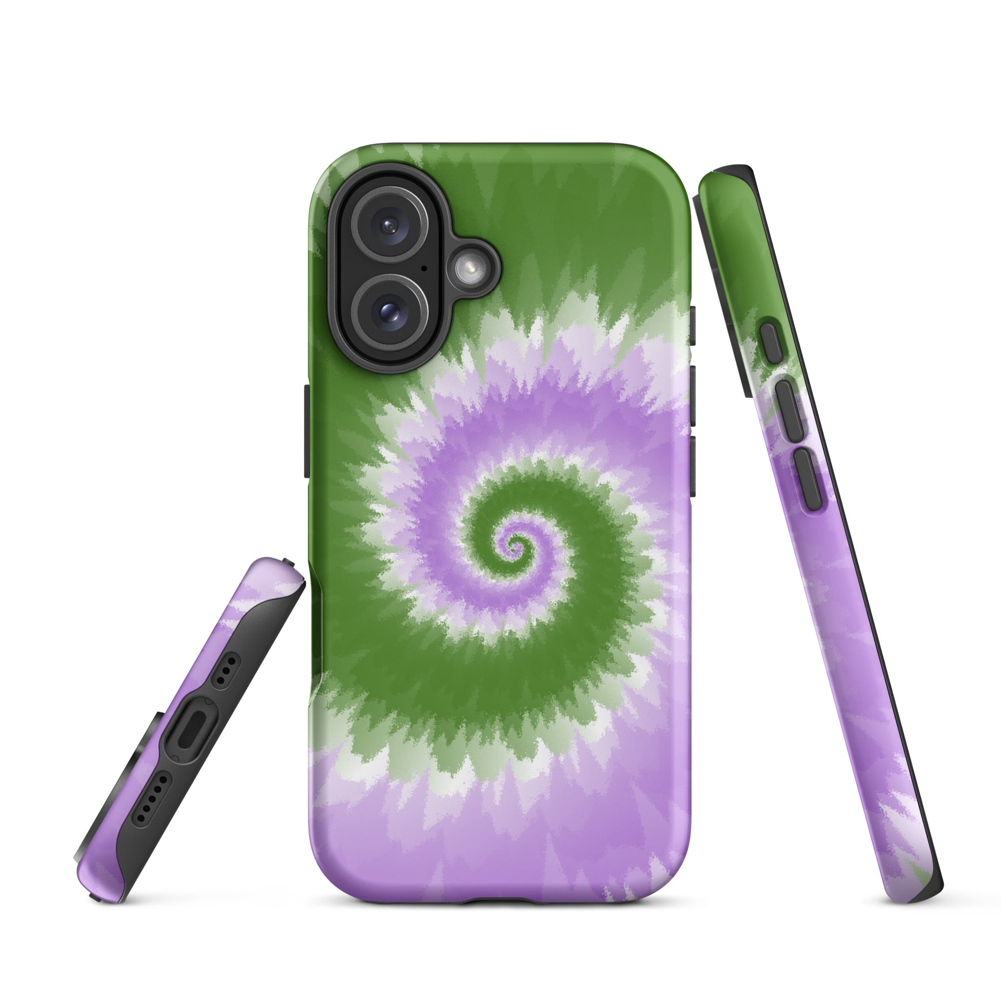 Tough Case for iPhone®-Tie Dye Spiral - Genderqueer
