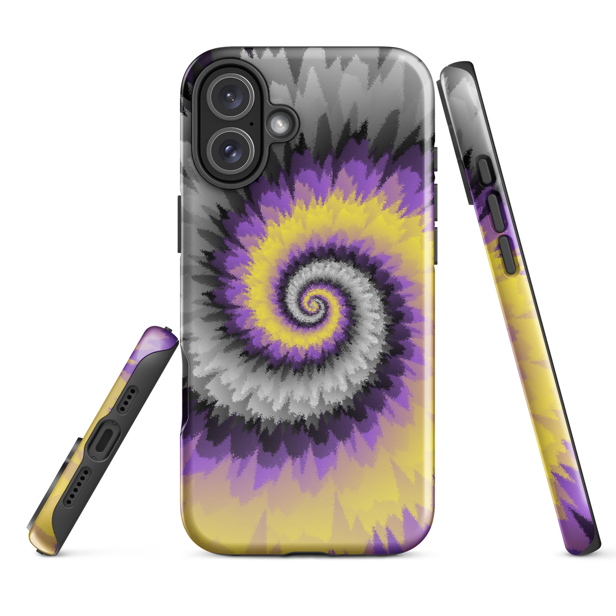 Tough Case for iPhone®-Tie Dye Spiral - Nonbinary