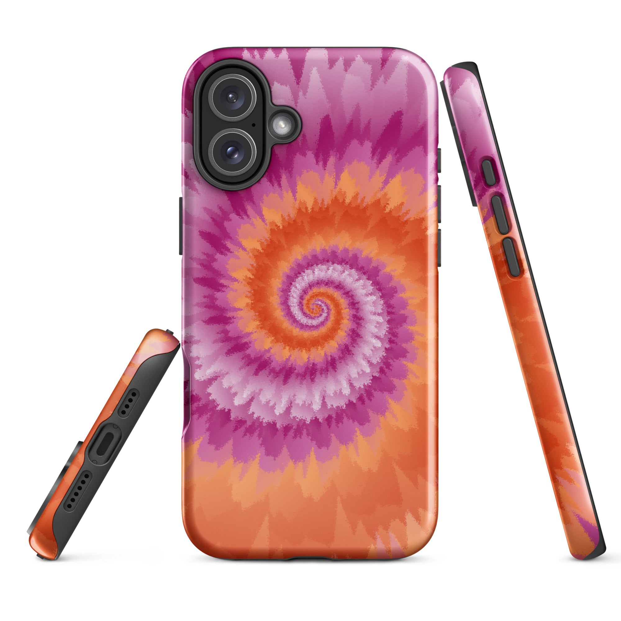Tough Case for iPhone®-Tie Dye Spiral - Lesbian