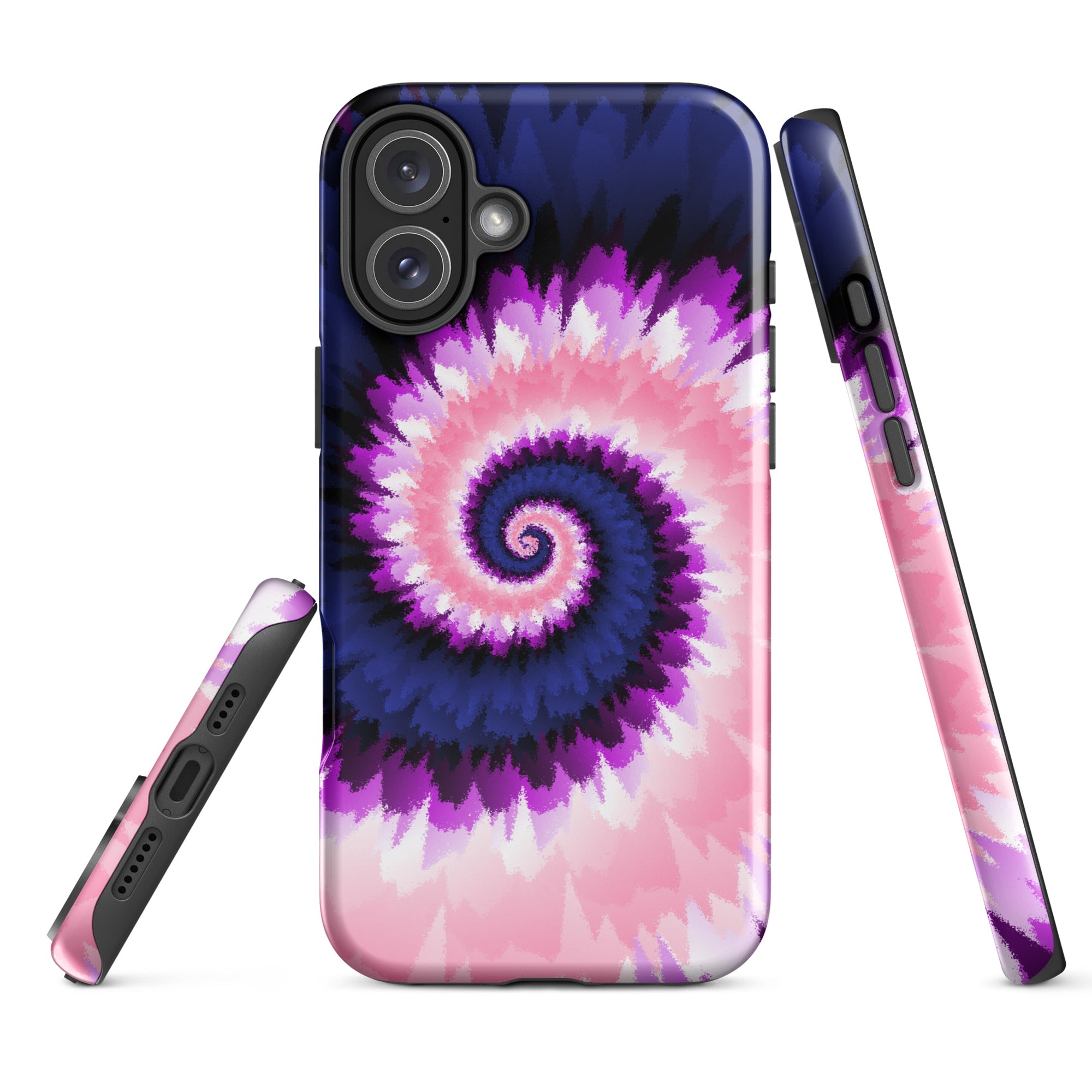 Tough Case for iPhone®-Tie Dye Spiral - Genderfluid