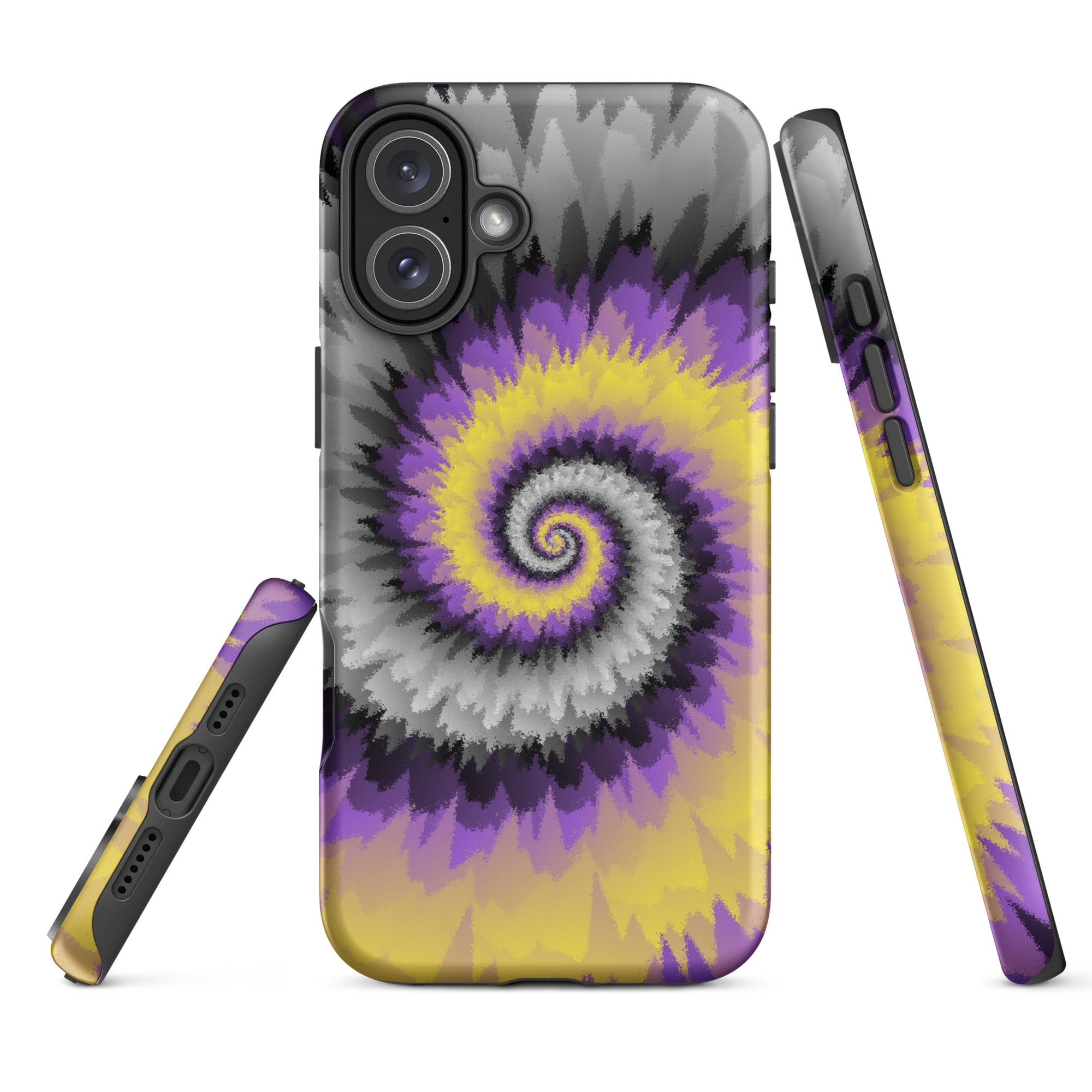 Tough Case for iPhone®-Tie Dye Spiral - Nonbinary